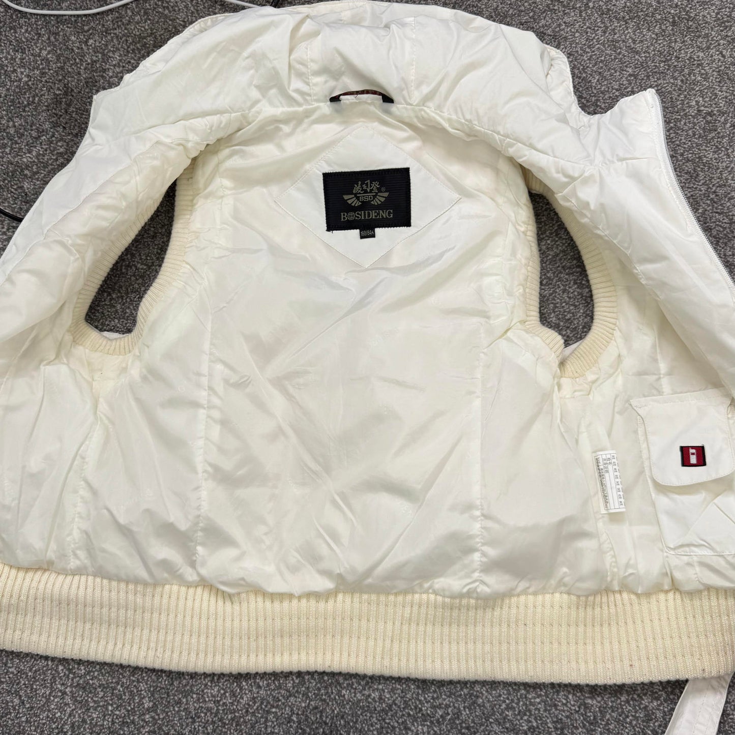 Y2K vintage ruched zip up gilet body warmer puffer hood sleeveless jacket