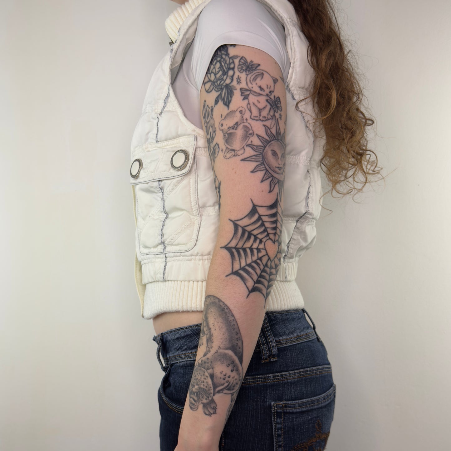 Y2K vintage River Island sleeveless puffer gilet bodywarmer