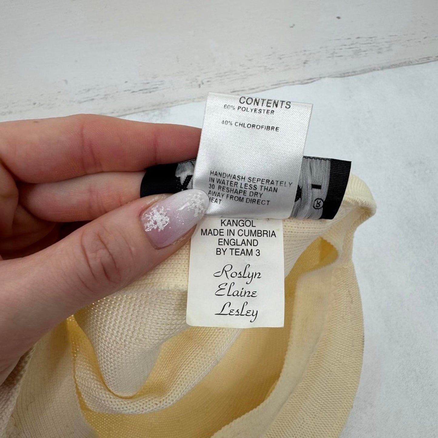 90s Y2K vintage Kangol cap beret unisex cream