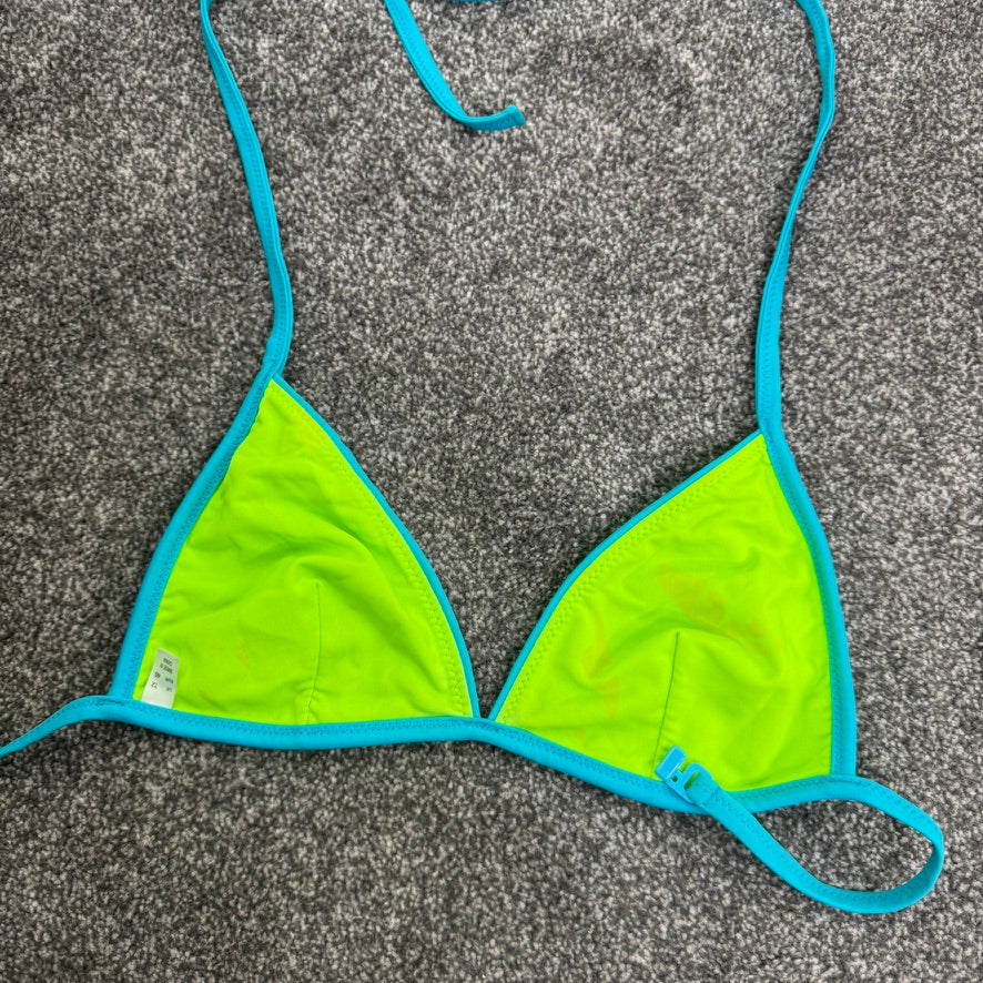 Y2K vintage floral halter neck bikini top