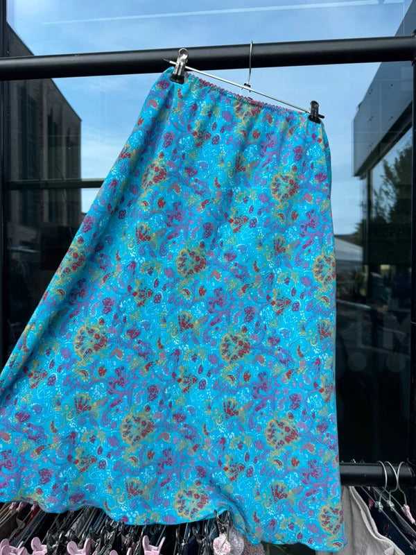 Y2K vintage multi colourful midi skirt paisley boho
