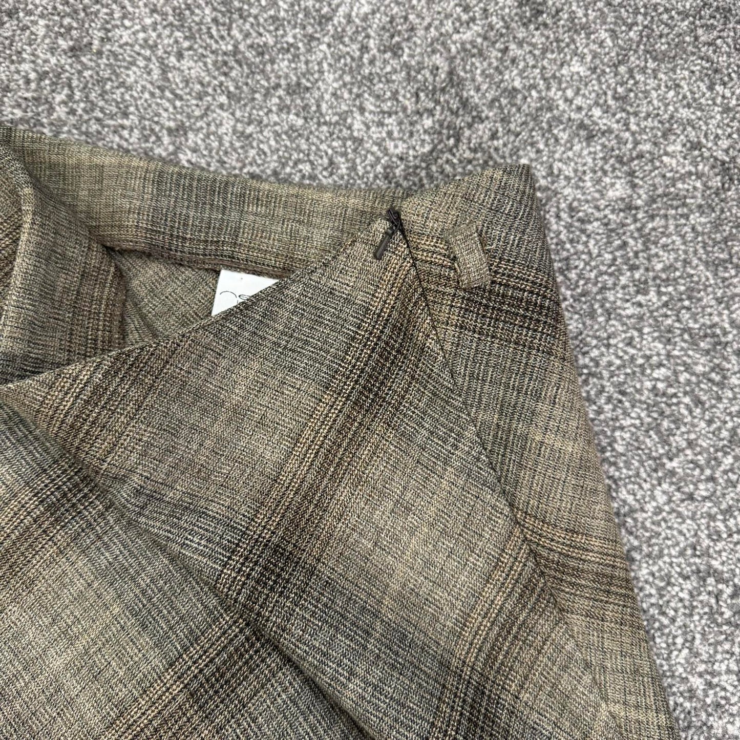 Y2K vintage tartan maxi skirt check print a line full length long