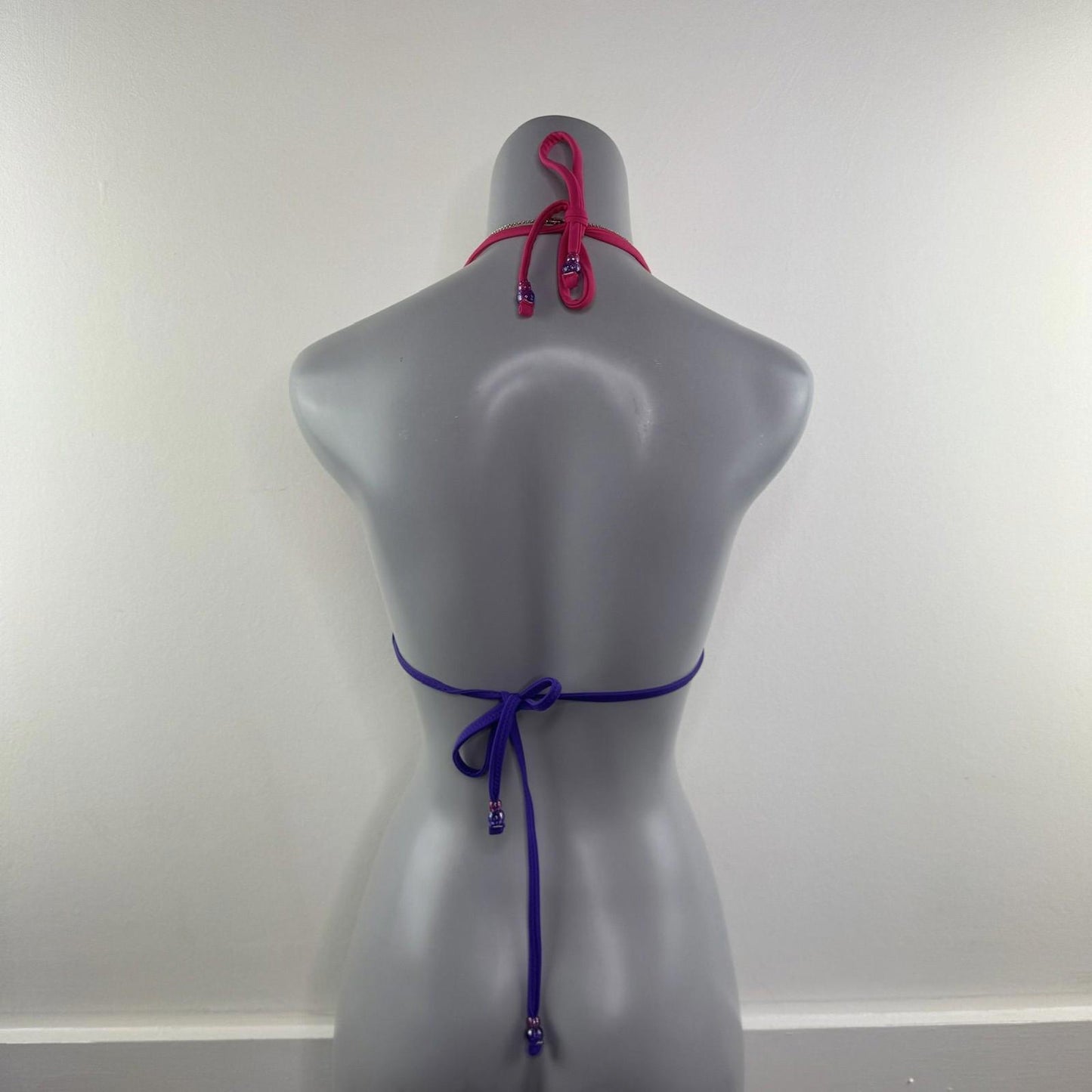 Y2K vintage slight push up halter neck swimwear top