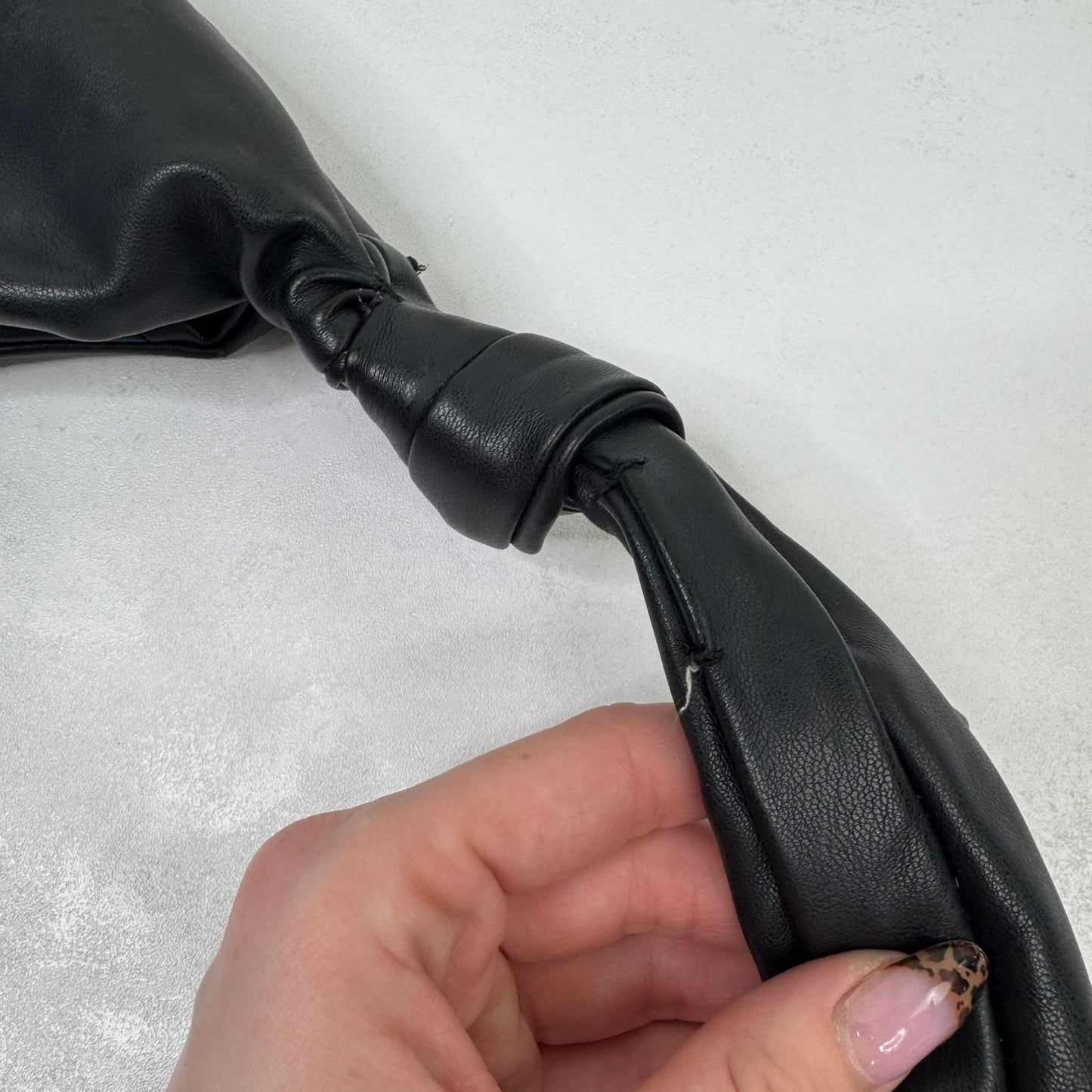 DKNY shoulder bag faux leather slouchy large black