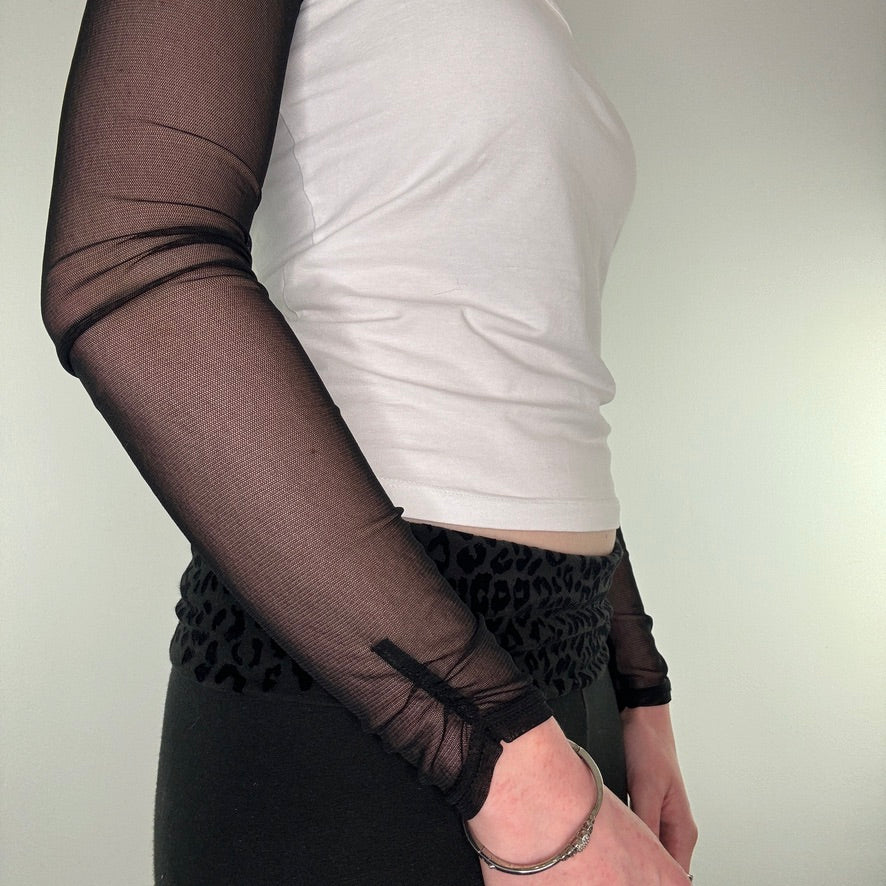 Y2K vintage mesh bolero top cardigan