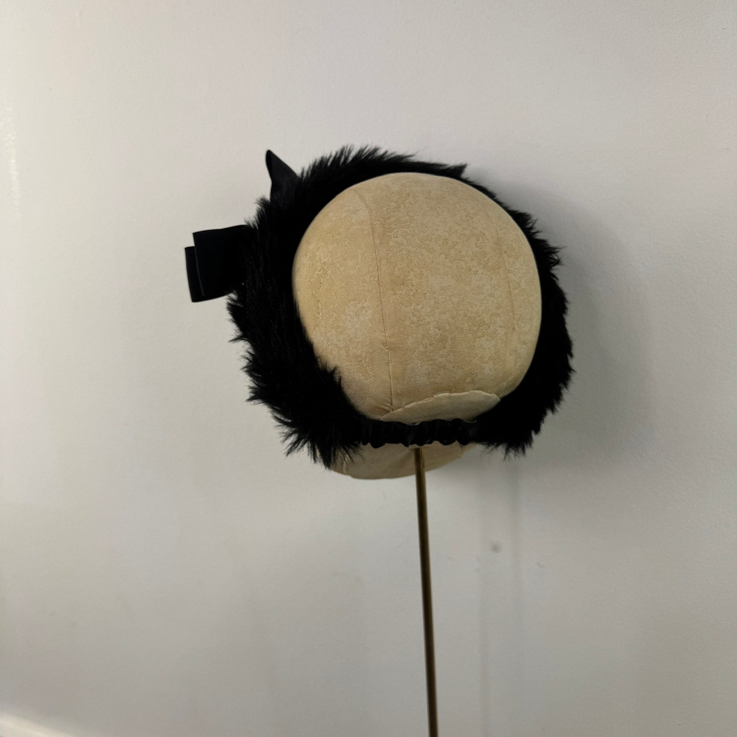 Y2K vintage faux fur bow headband