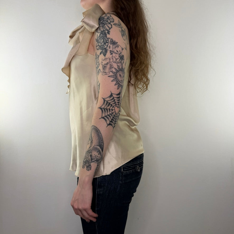 Y2K vintage Morgan De Toi halter neck floaty top