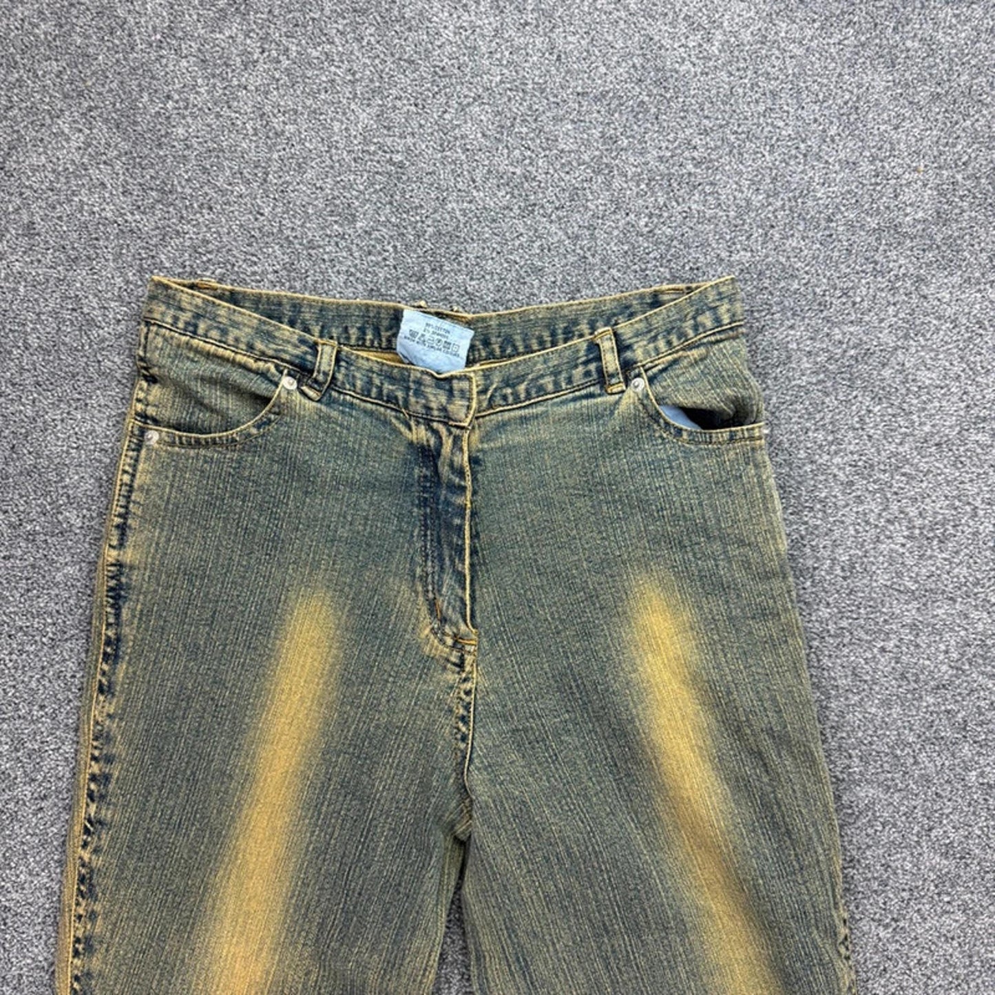 Y2K vintage stretchy faded denim horse riding jodhpurs pants