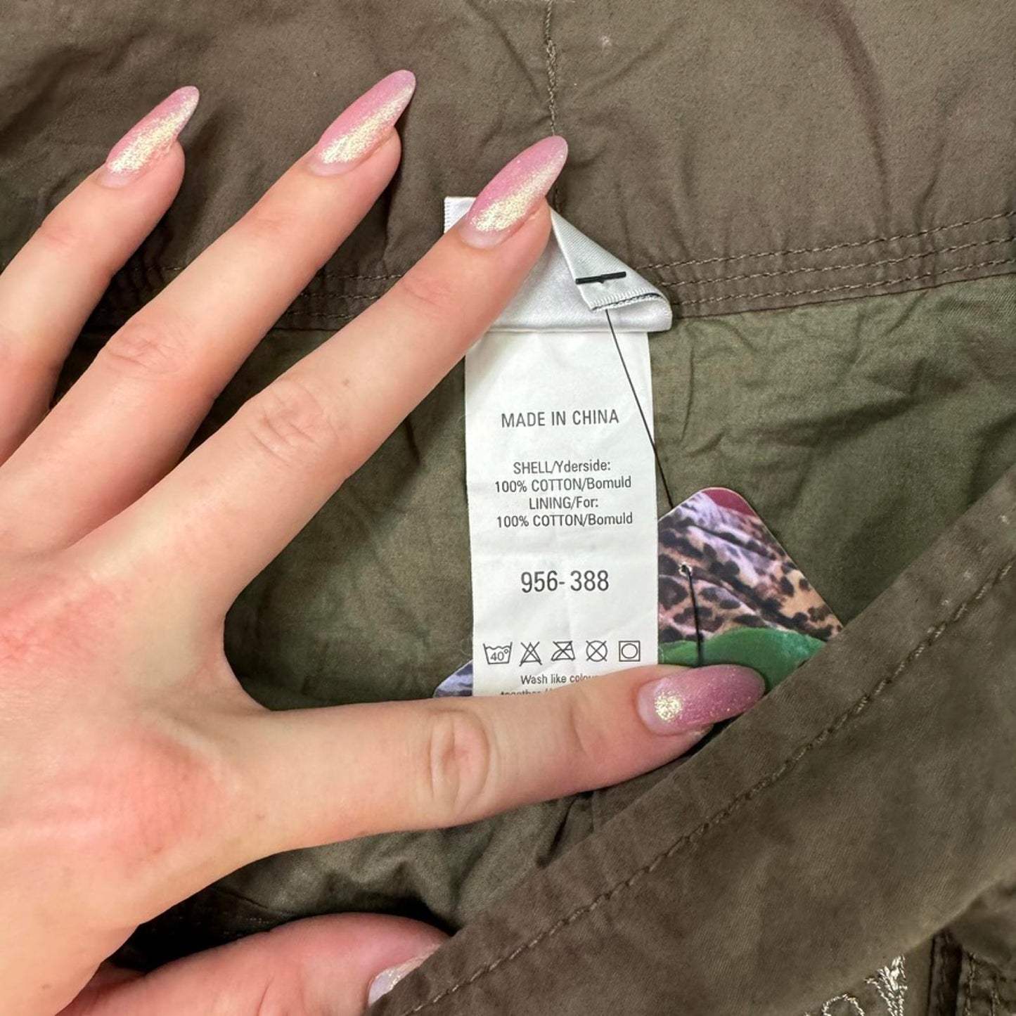 Y2K vintage midi skirt floral embroidery sequin embellished cargo with belt