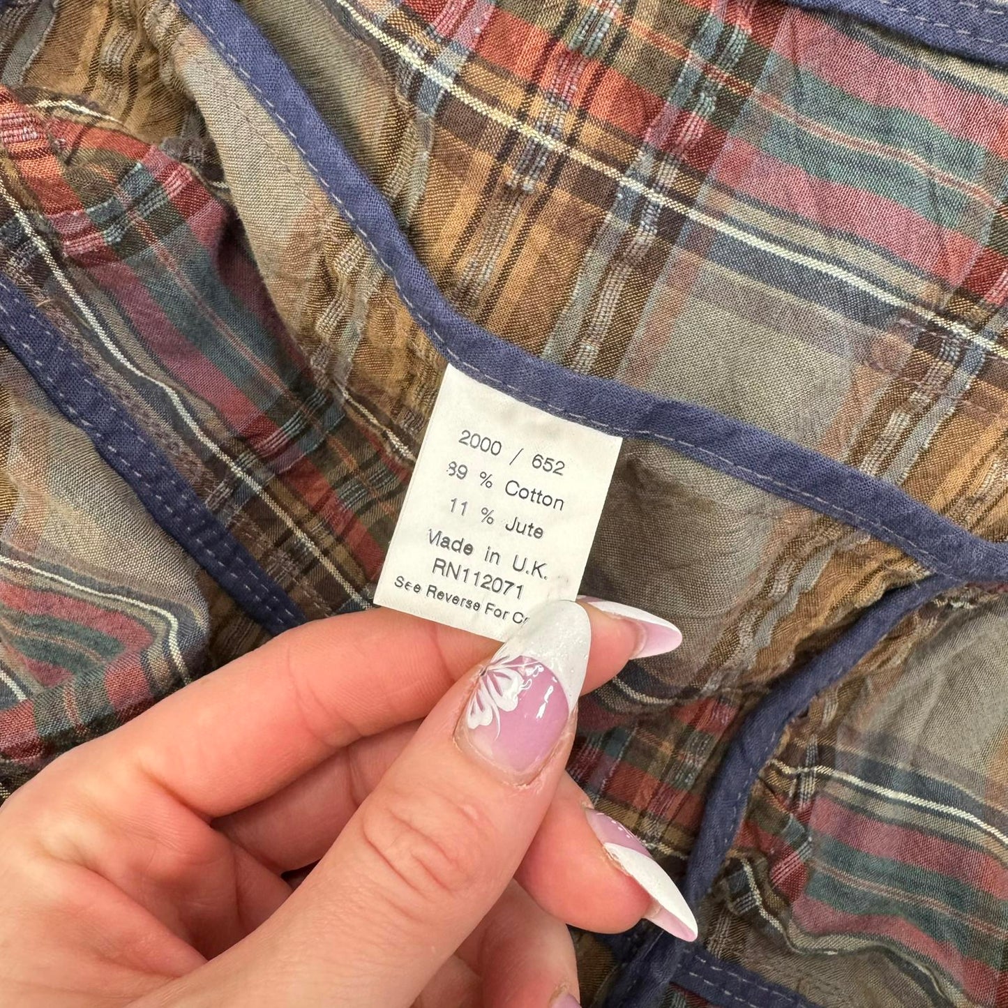 Y2K vintage tartan jacket button up blazer print buttons check print tailored