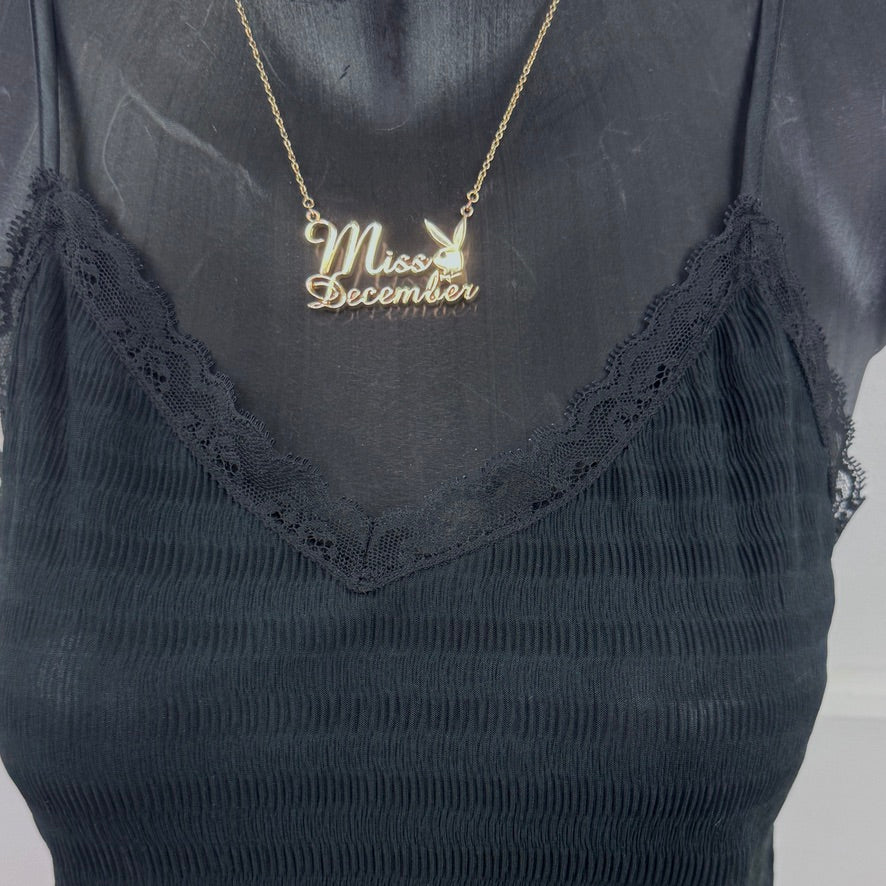 Y2K vintage sheer lace trim cami top