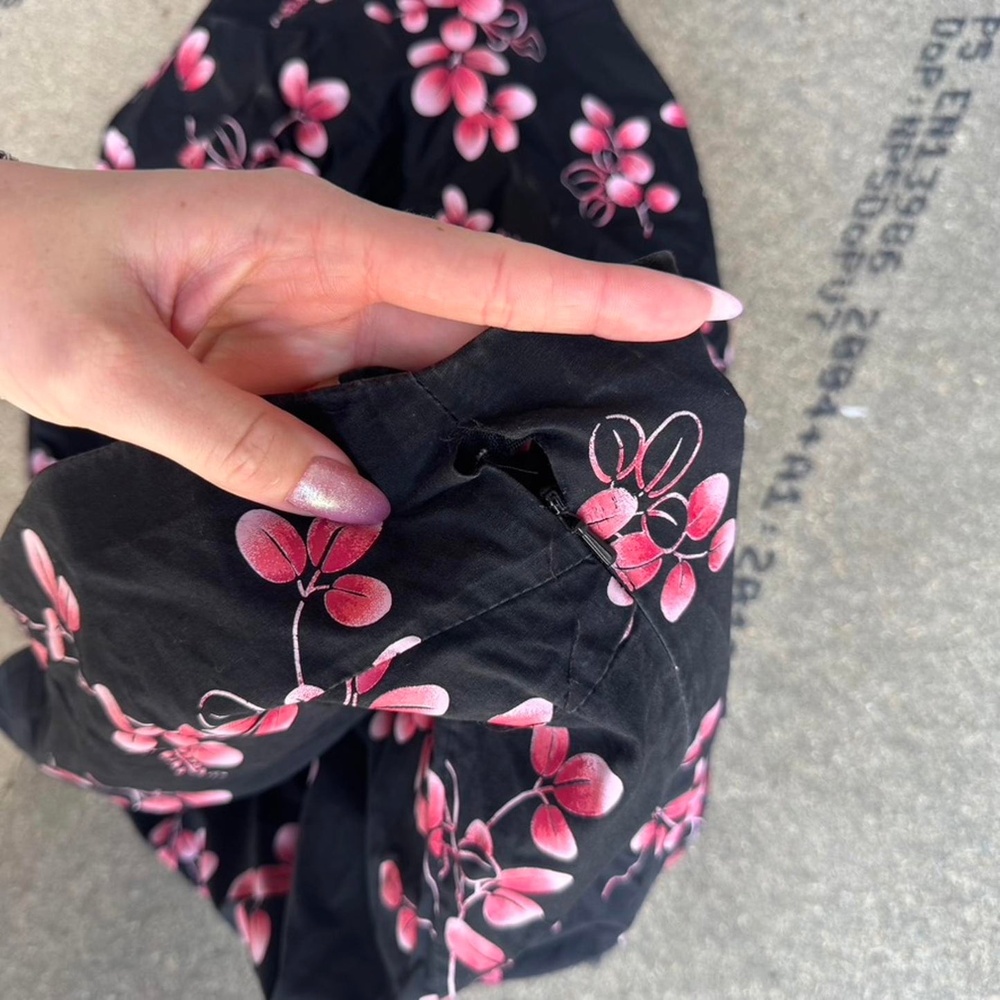 Y2K vintage strapless blossom floral midi dress a line fitted knee length