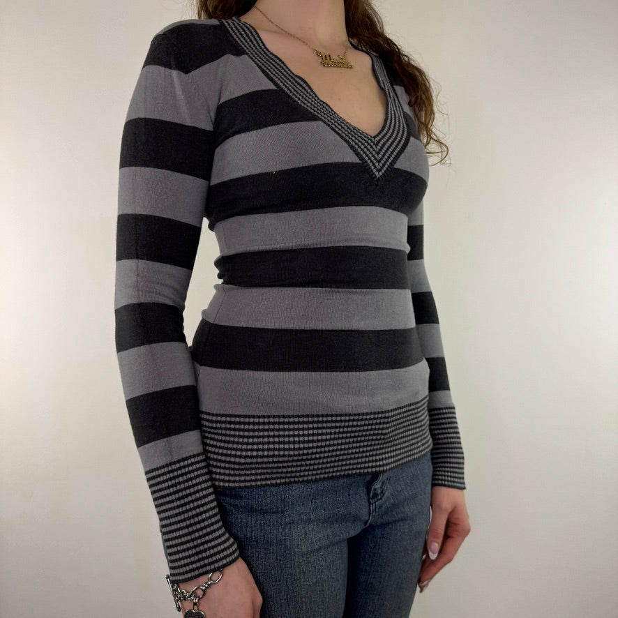 Y2K vintage Jane Norman striped fine knit jumper