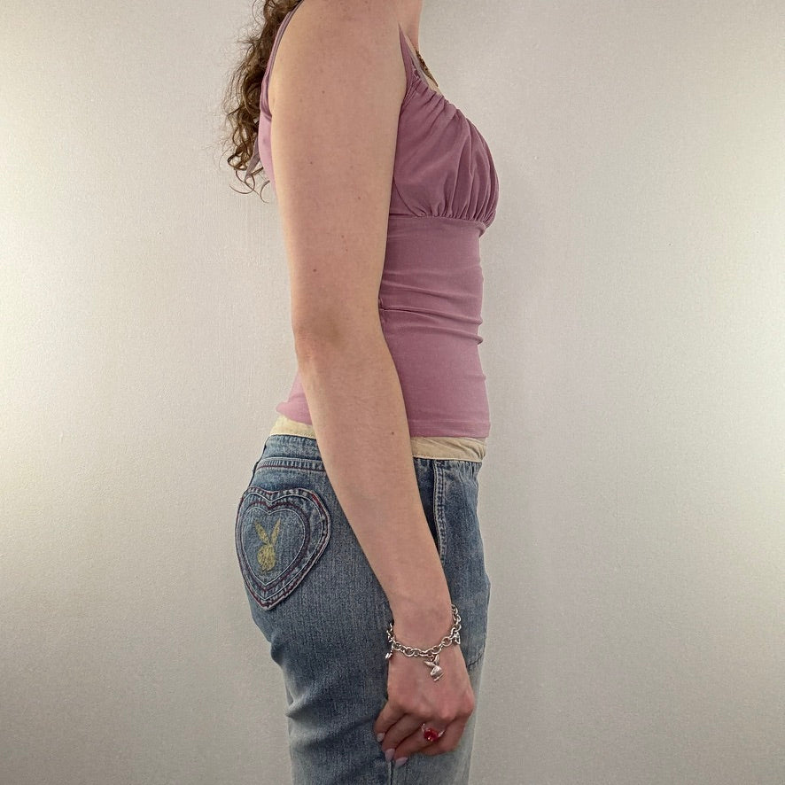 Y2K vintage slinky cami ruched bust