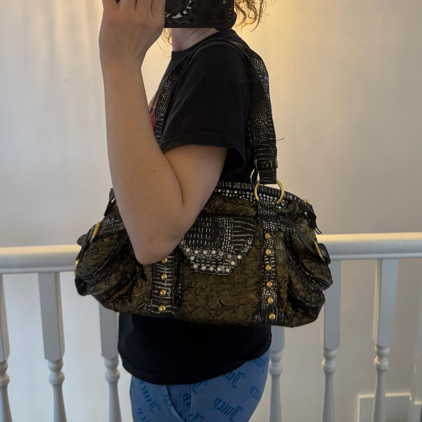 Y2K vintage large mcbling shoulder bag