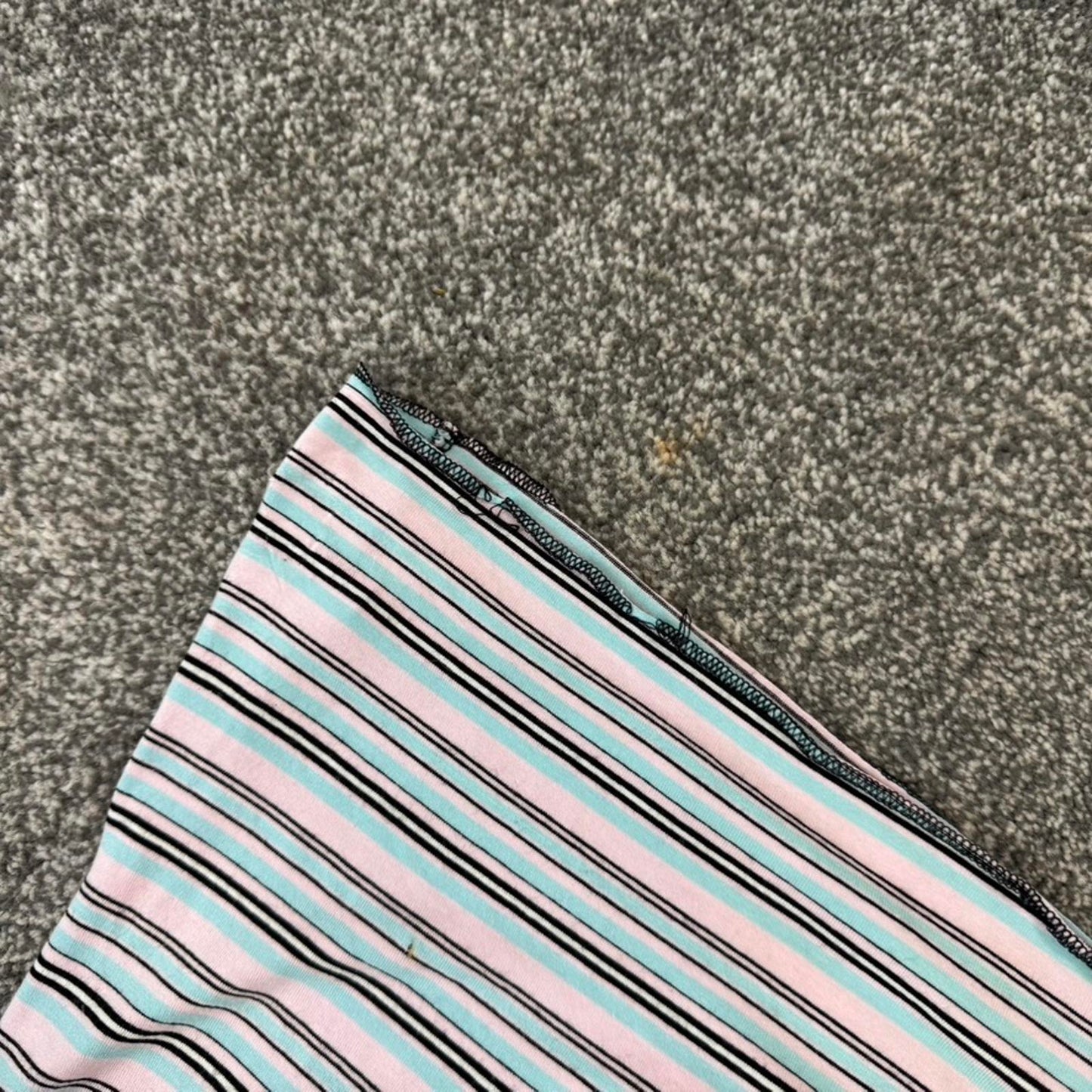 Y2K vintage stripe strapless ruched bust top stretchy pink blue black