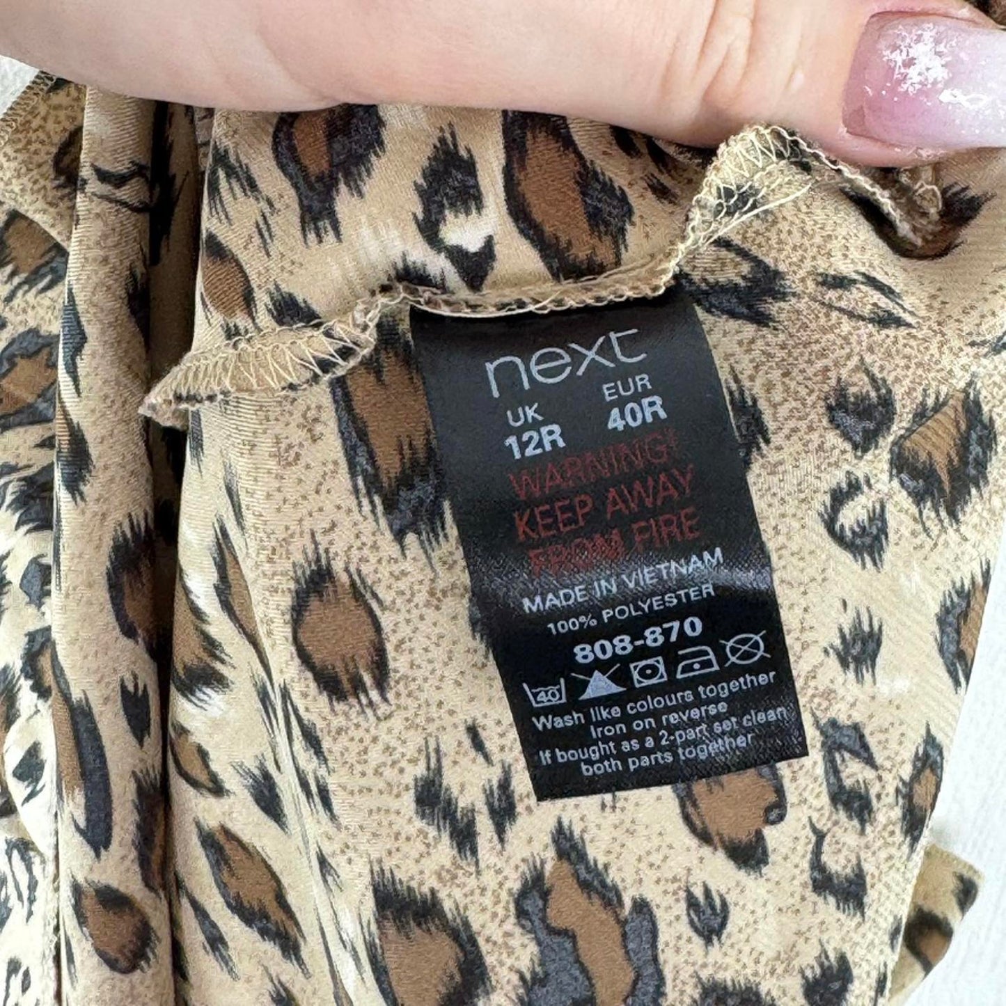 Y2K vintage cami top leopard print satin bow ruffle hem lace trim