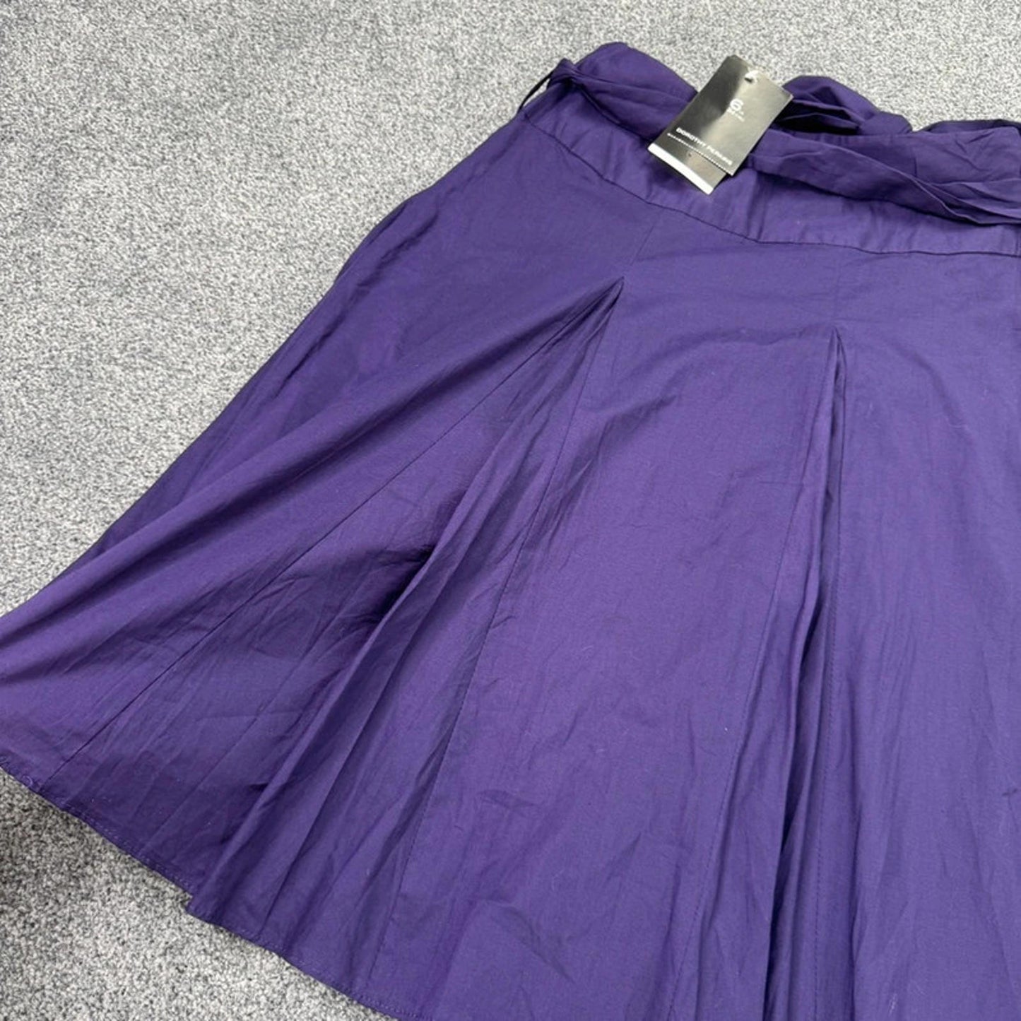 Y2K vintage floaty midi skirt with bow belt a line purple flowy