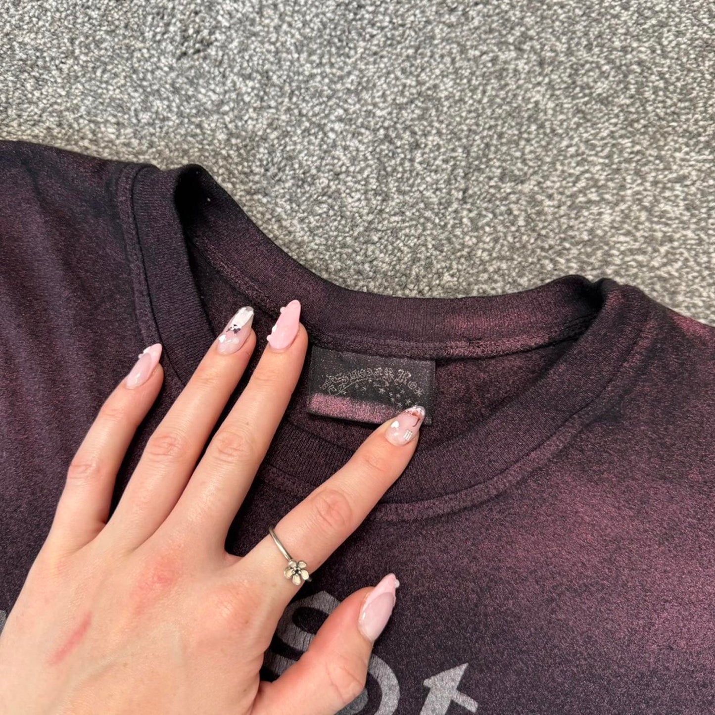 Y2K vintage swallow birds graphic print mcbling t shirt top