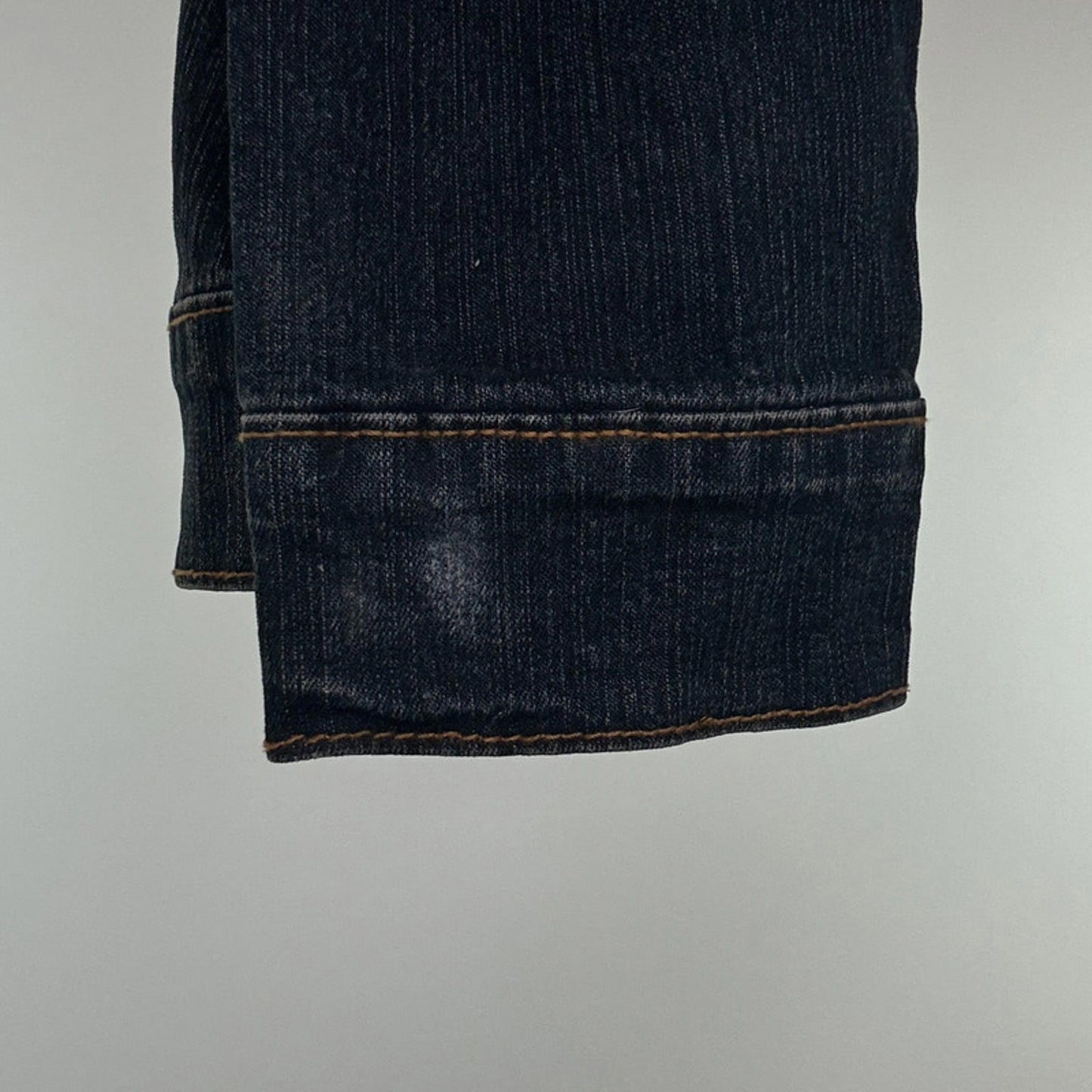 Y2K vintage rhinestone sparkle faded navy denim jacket dark wash button up