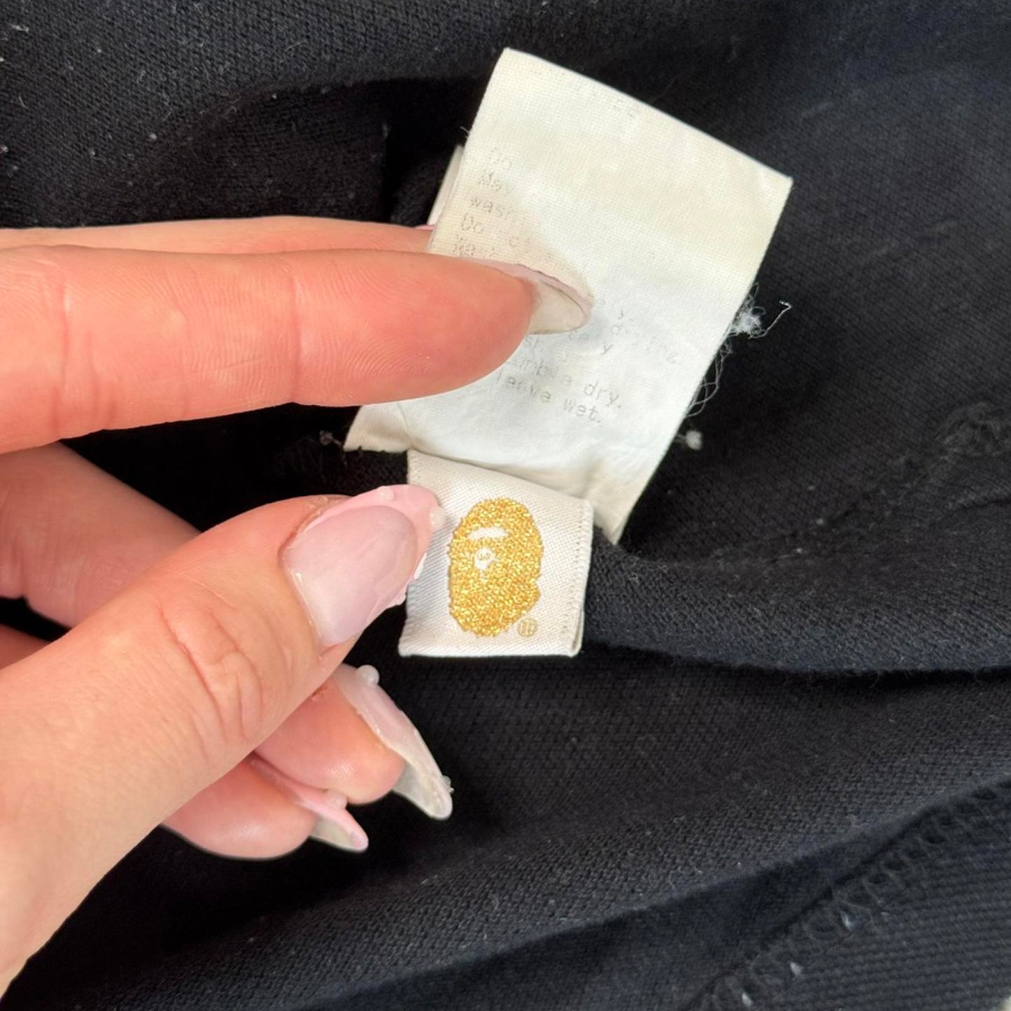 A Bathing Ape BAPE Swarovski large ape head polo top