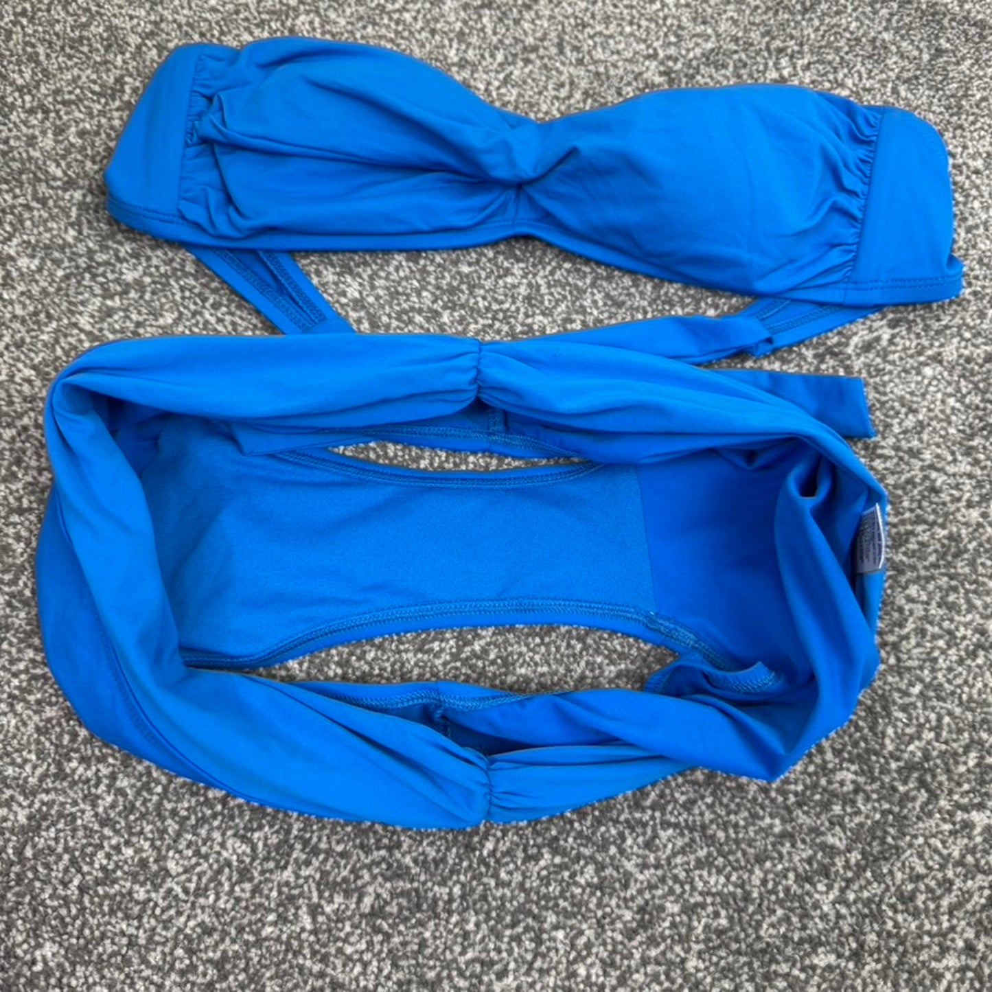 Y2K vintage strapless hipster high waist leg matching bikini set ruched