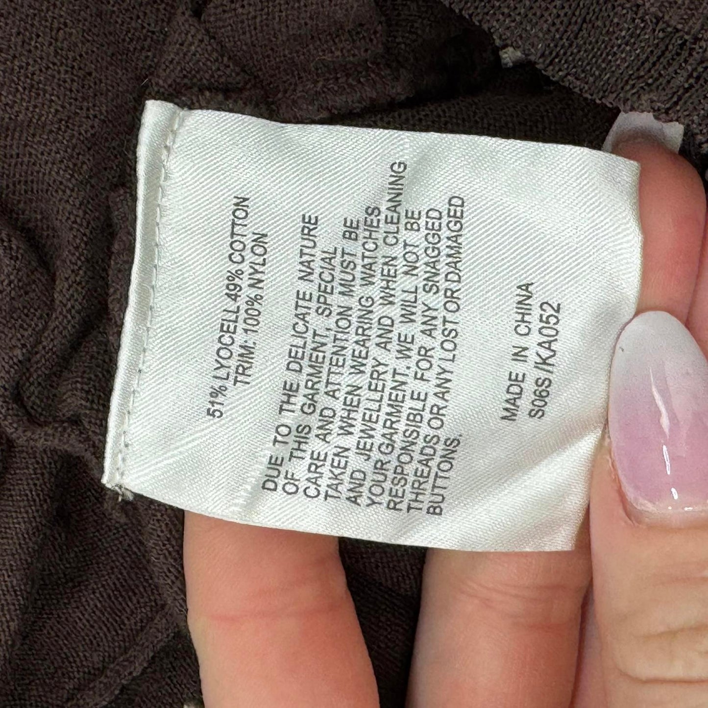 Y2K vintage Karen Millen cropped cardigan 3/4 sleeve ribbon floral embroidered