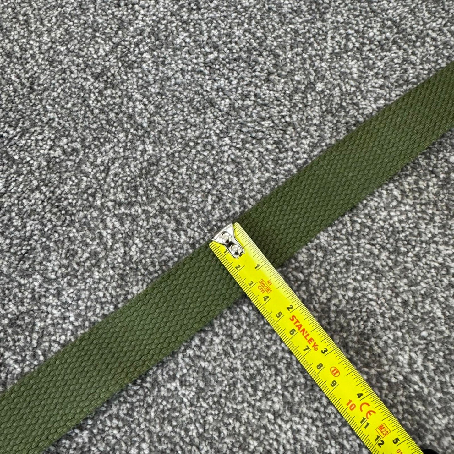 Y2K vintage canvas heart belt khaki red print adjustable