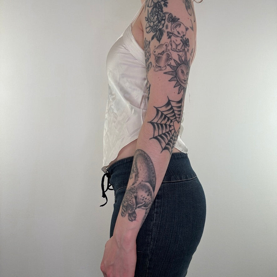 Y2K vintage cream silk cami top