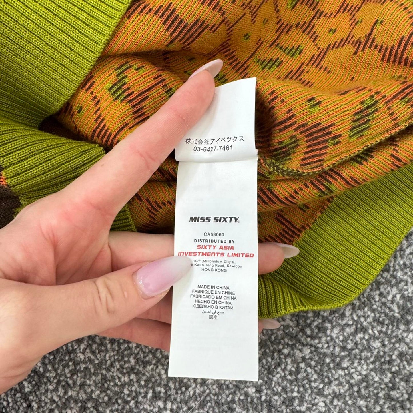 Y2K vintage Miss Sixty 100% wool mini dress knitted long sleeve stretchy short