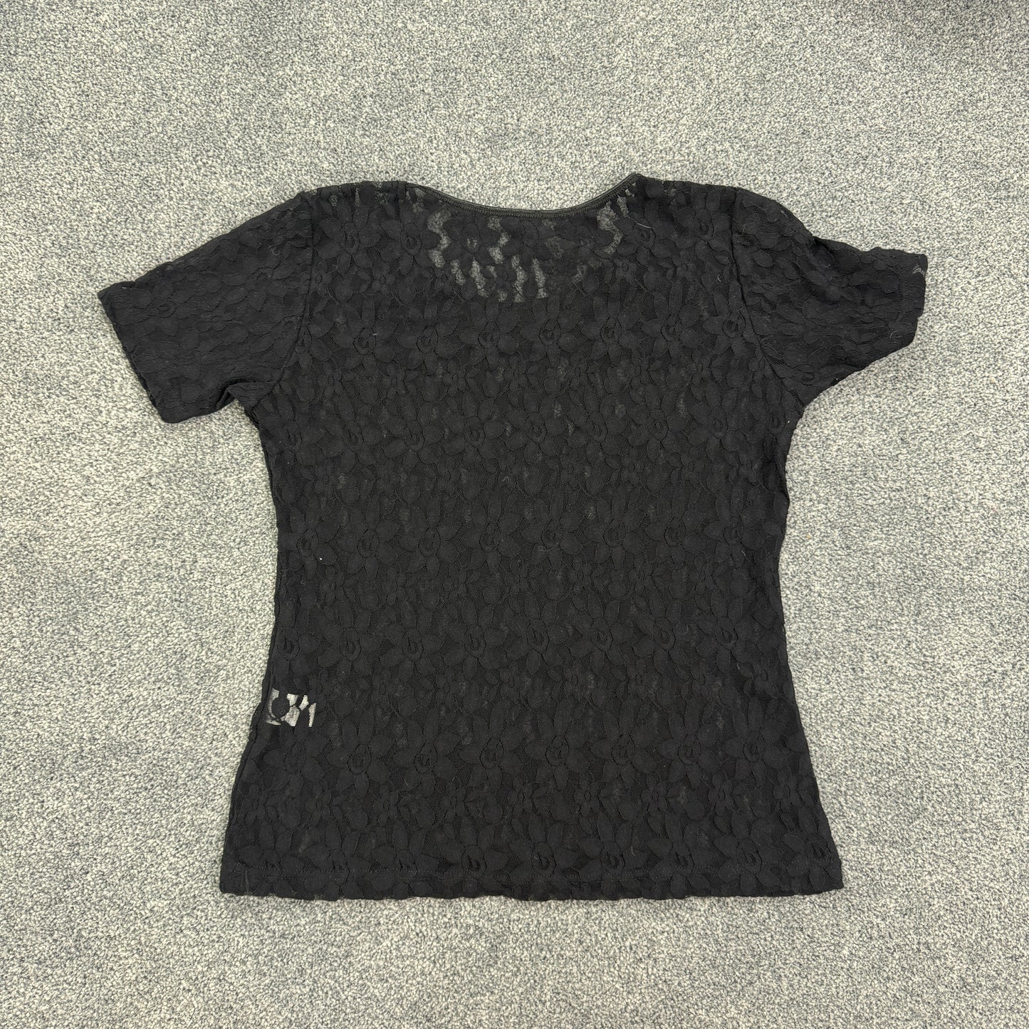 Y2K vintage floral lace t shirt