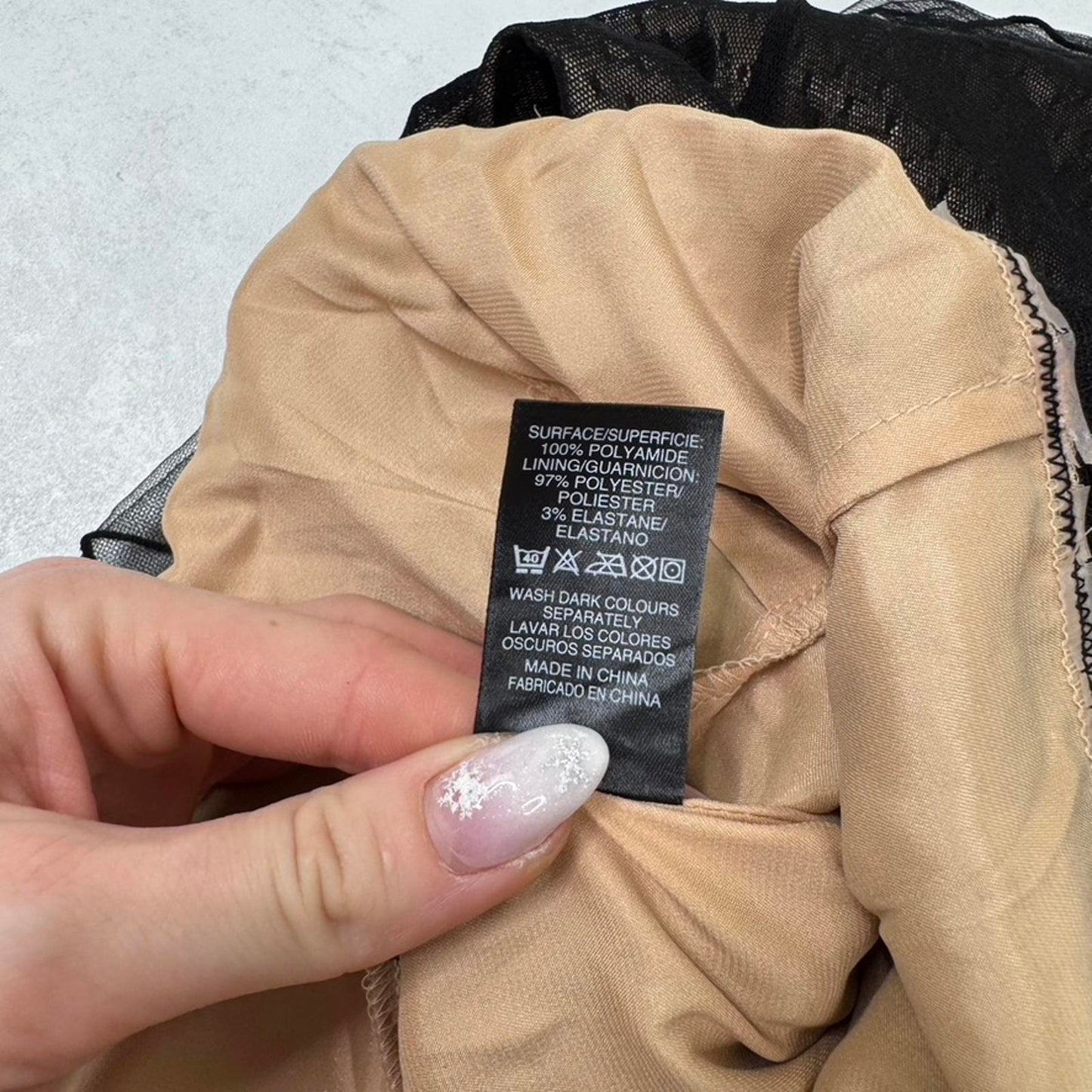 Y2K vintage La Senza babydoll dress top strapless lace trim ruffle lace up mesh