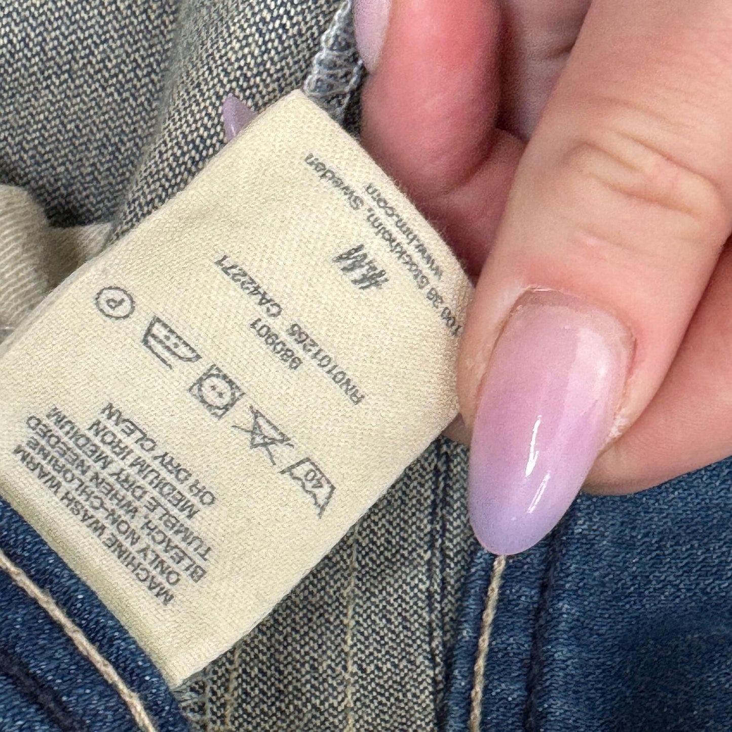 Y2K vintage bootcut denim jeans low rise stretchy light blue faded wash