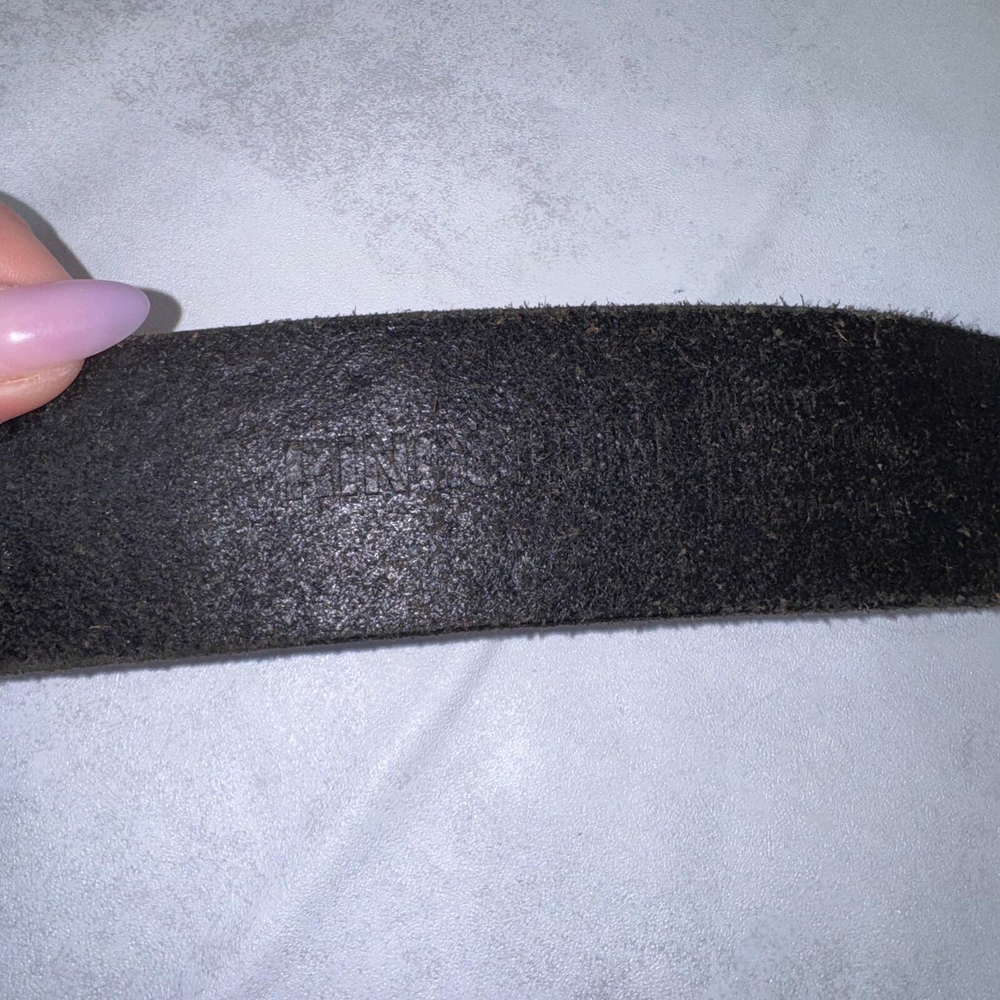 Y2K vintage Ringspun belt genuine leather grommet studded unisex