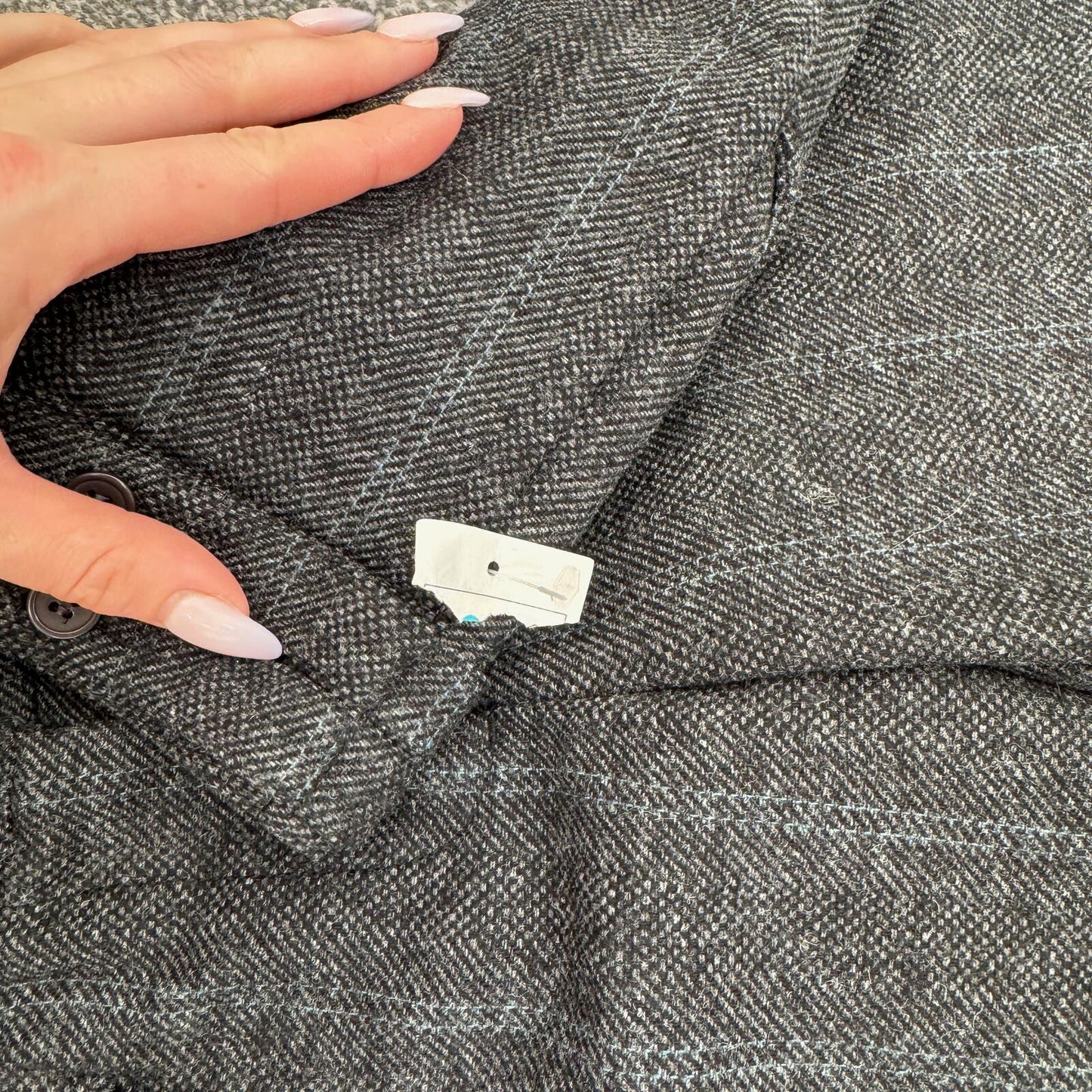 Y2K vintage tailored bootcut trousers dress formal office pinstripe wool blend