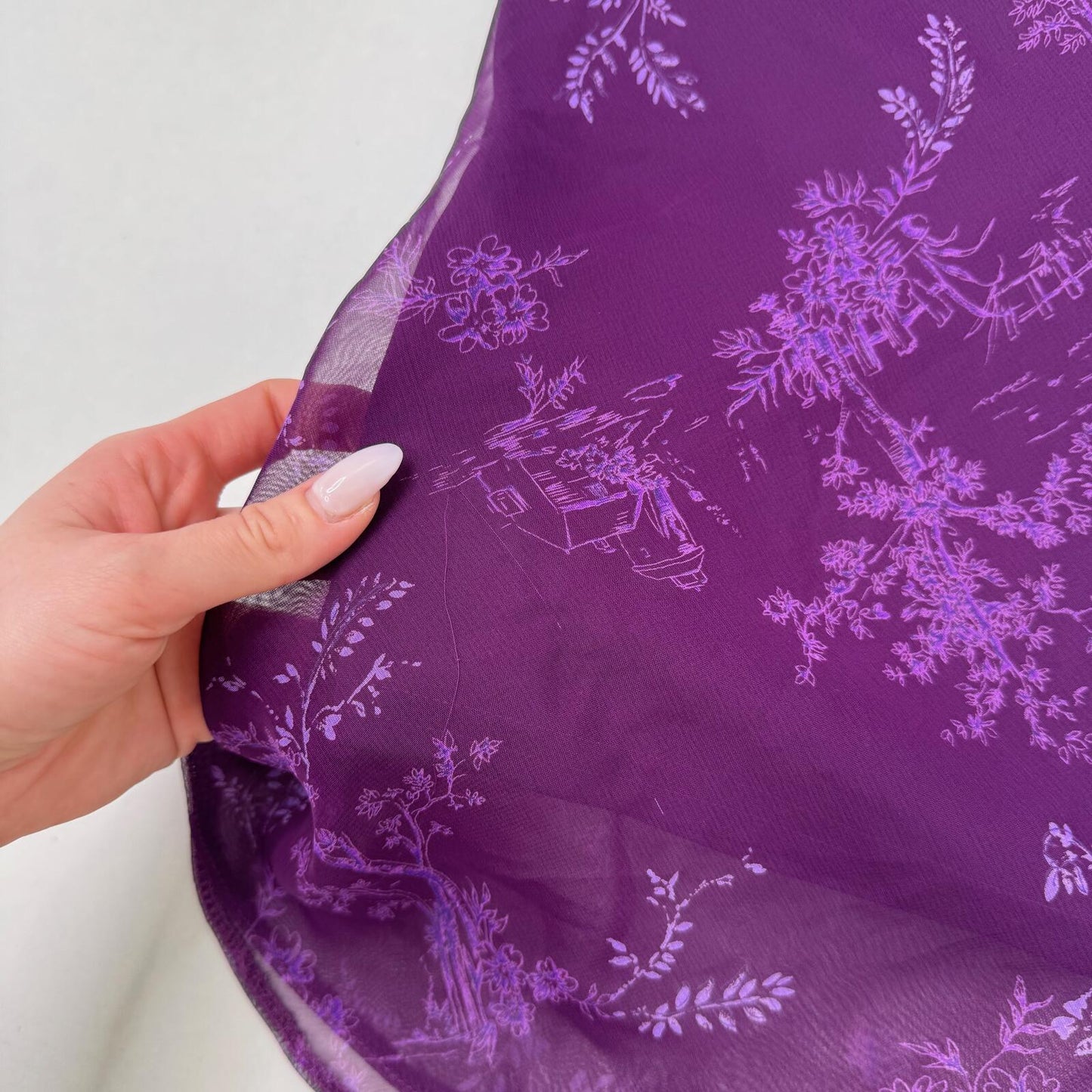 Y2K vintage midi skirt floral overlay purple bow flowy floaty purple flower