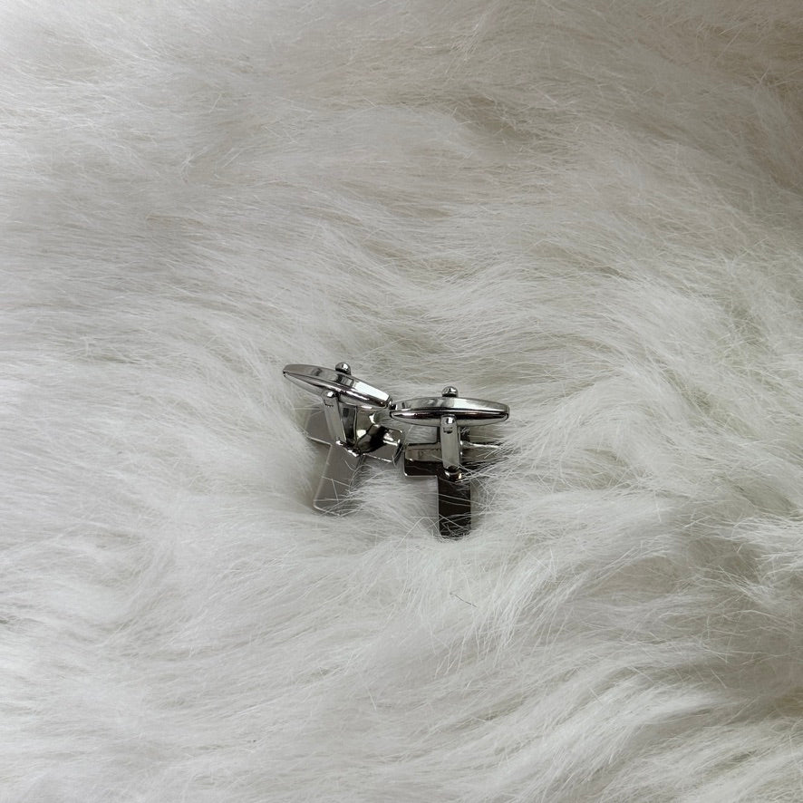 Y2K vintage rhinestone cross cufflinks