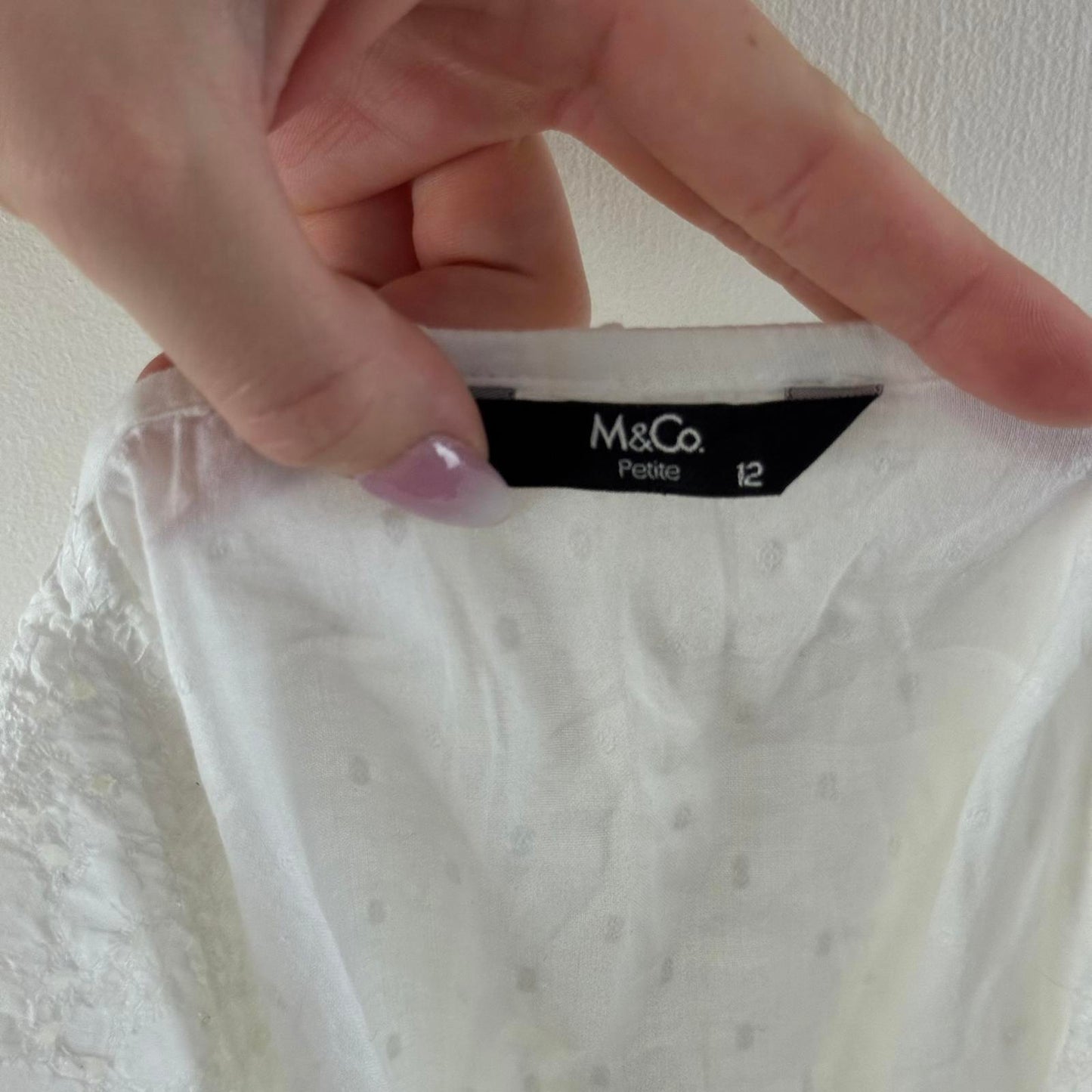 Y2K vintage button up blouse broderie anglaise rhinestone stripe polka dot sheer