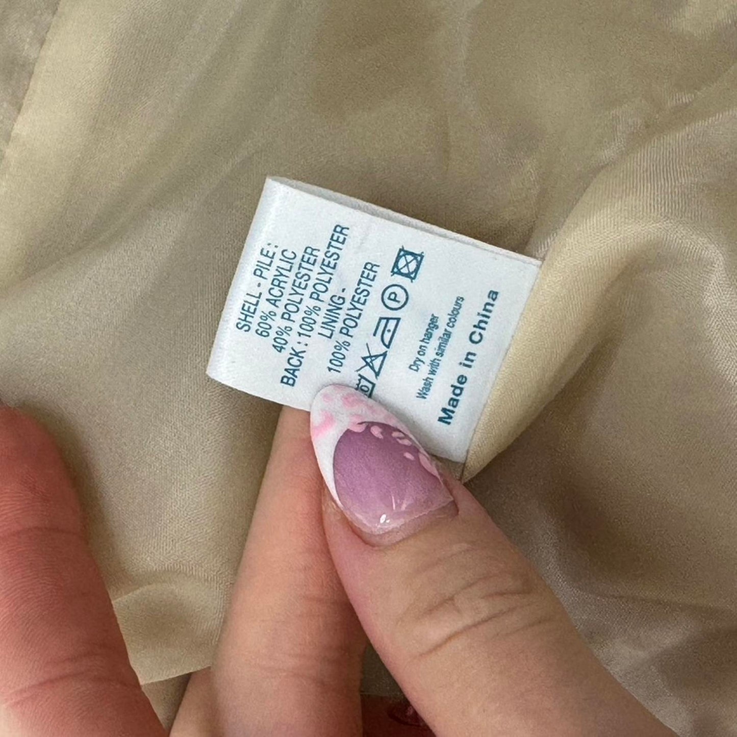 Y2K vintage faux fur zip up coat short jacket dark beige fluffy high neck