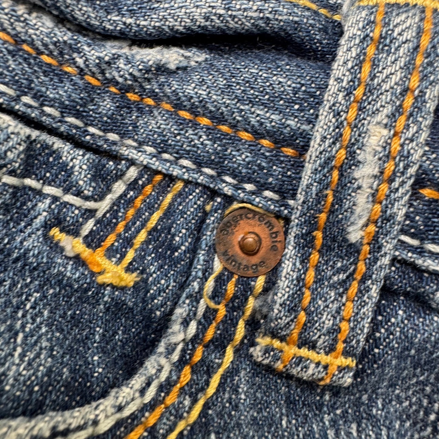 Y2K vintage Abercrombie & Fitch mini skirt low rise denim distressed
