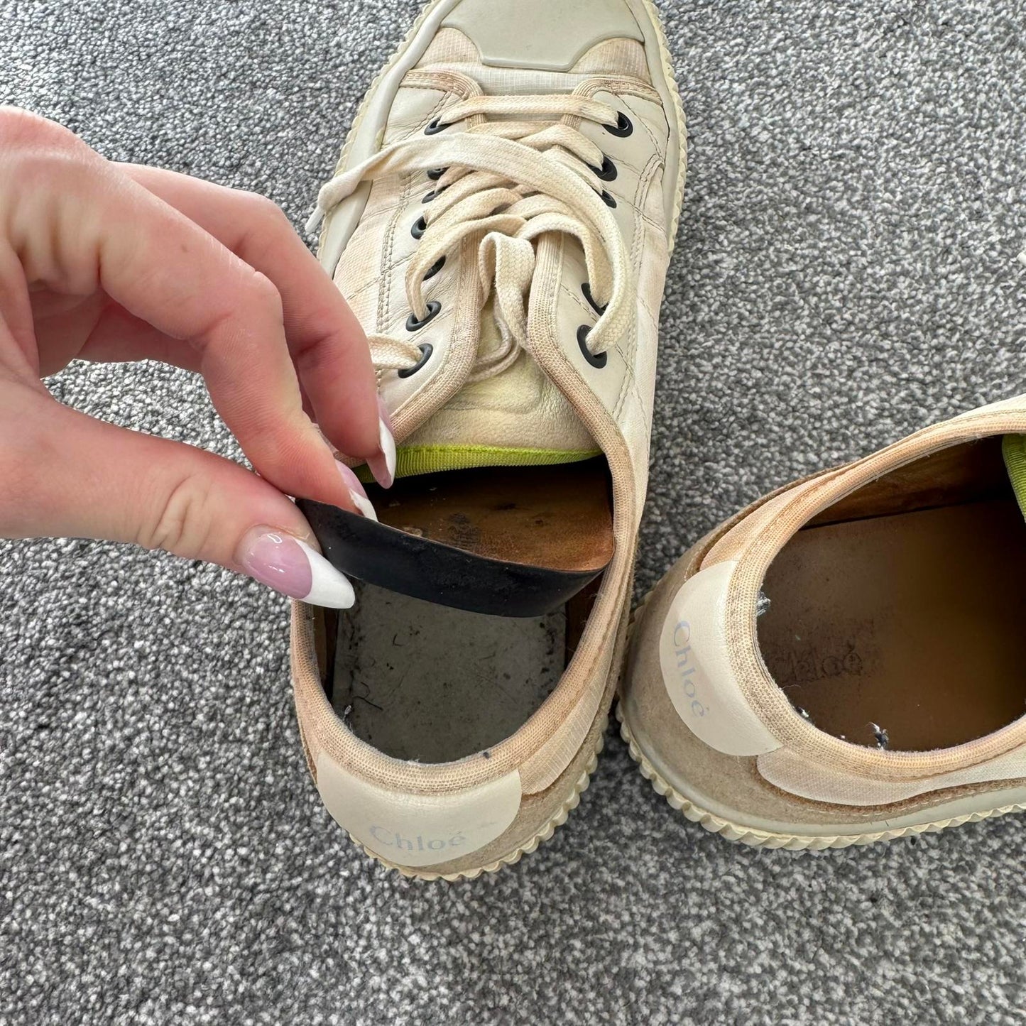 Vintage Chloe Clint trainers suede canvas