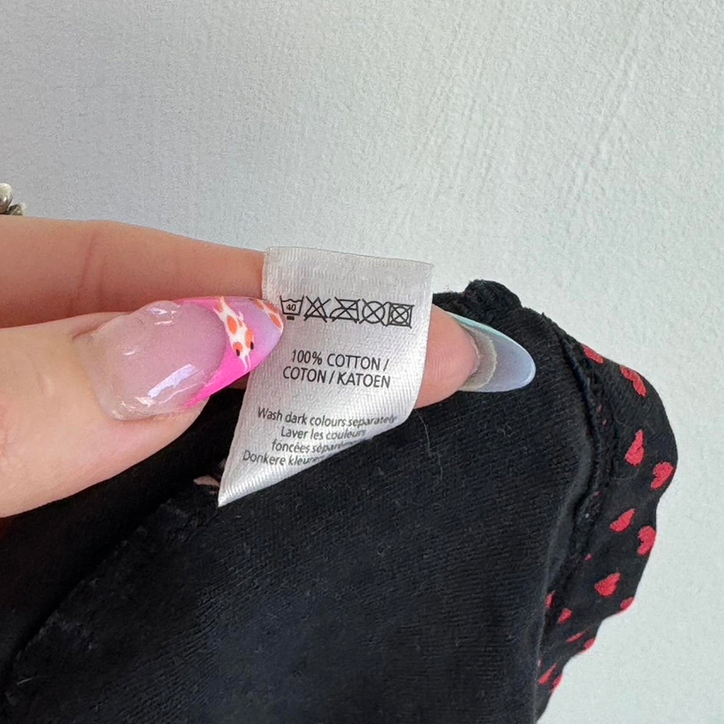 Y2K vintage Betty Boop cami top graphic print hearts ruffle bow