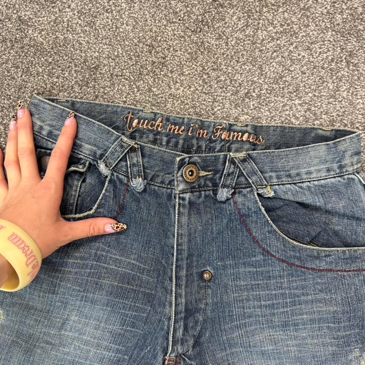 Y2K vintage Levi's sykes crude creed hip hop baggy denim jeans distressed