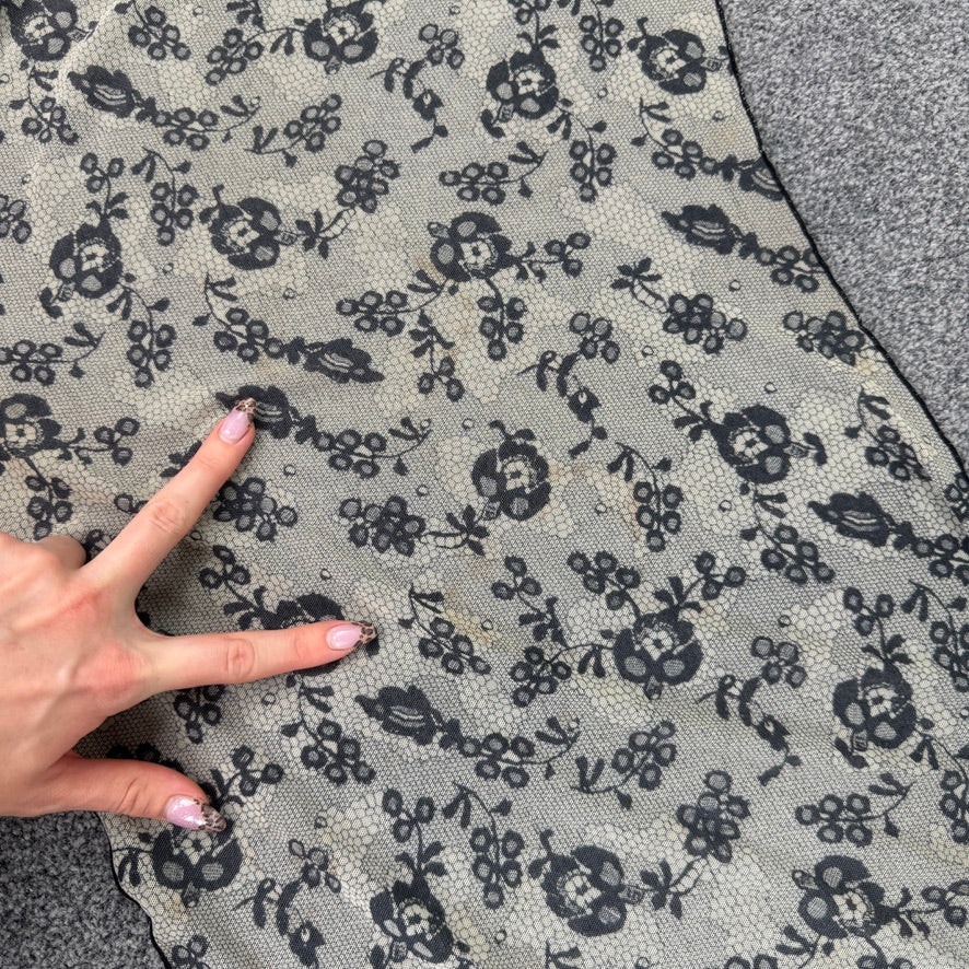 Y2K vintage mesh floral sarong lace style beach cover up wrap around