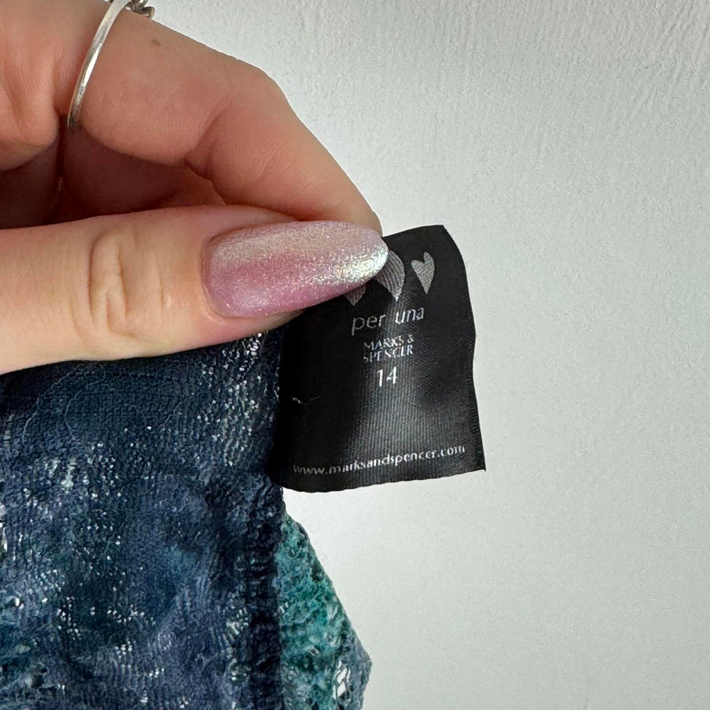 Y2K vintage wrap around cardigan sheer lace blue ombre tie bow adjustable