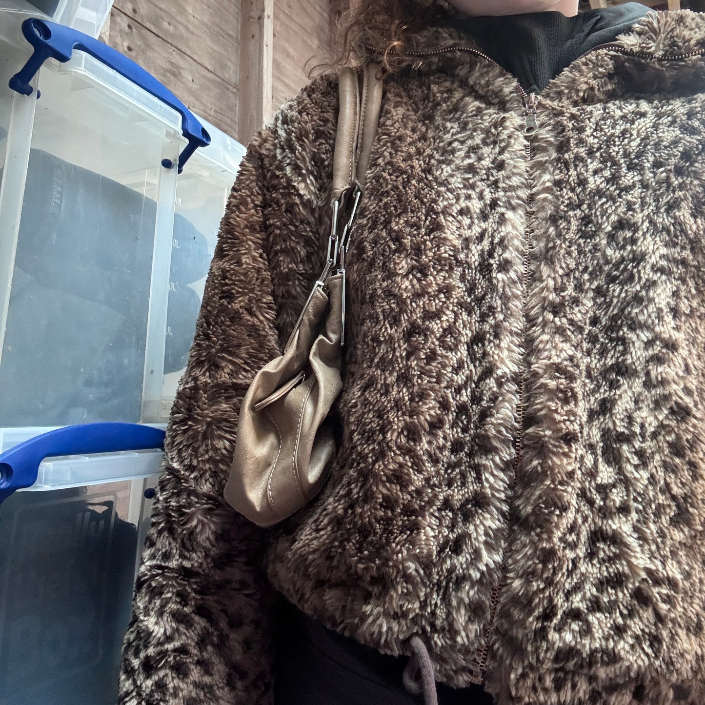 Y2K vintage faux leather shoulder bag