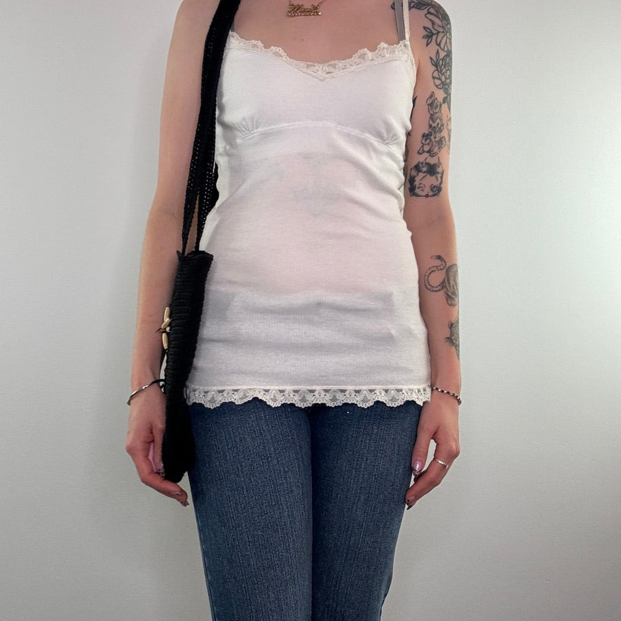 Y2K vintage crochet beaded large shoulder bag