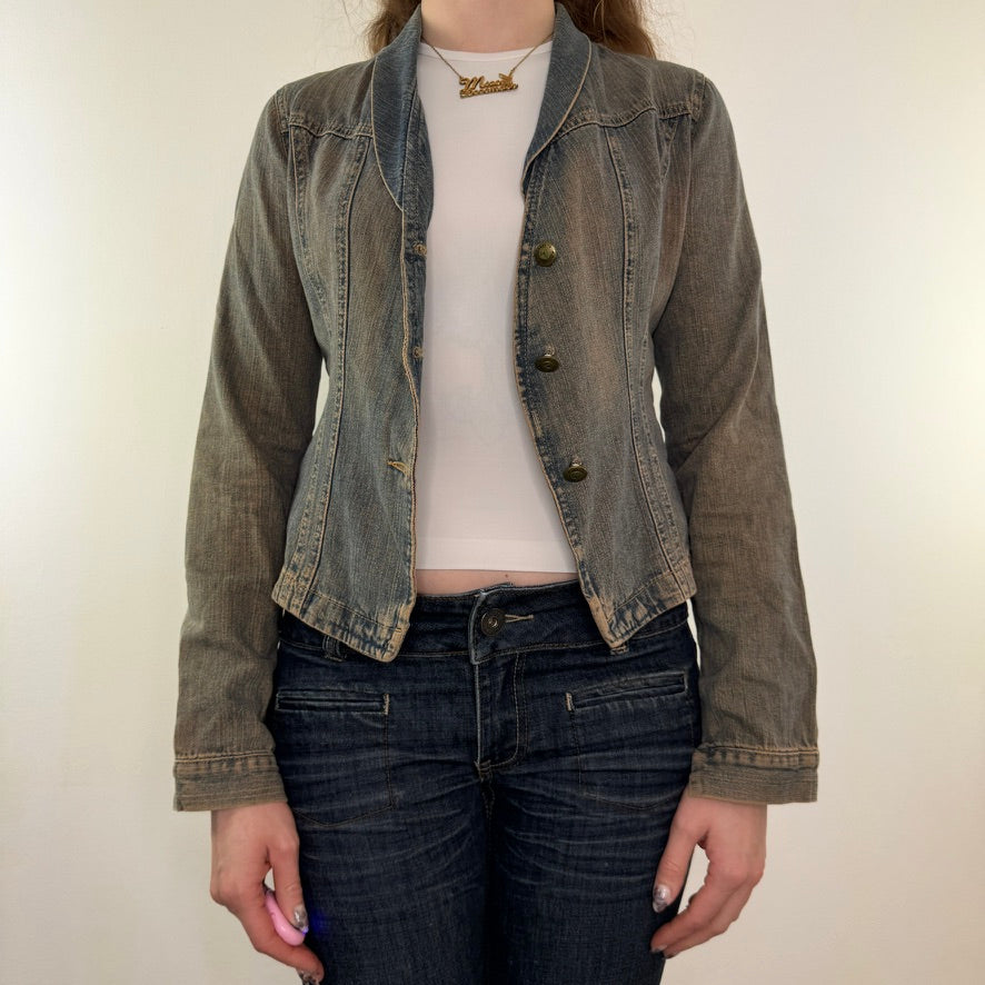 Y2K vintage archive button up denim jacket