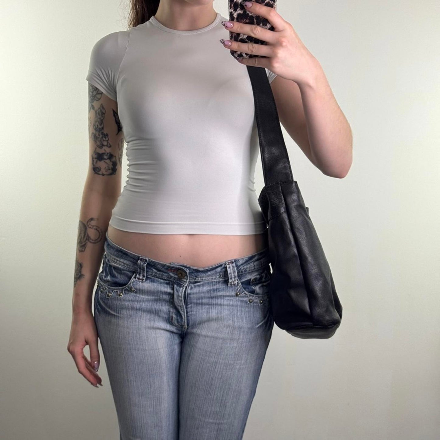 Y2K vintage genuine leather bucket shoulder bag crossbody compartments