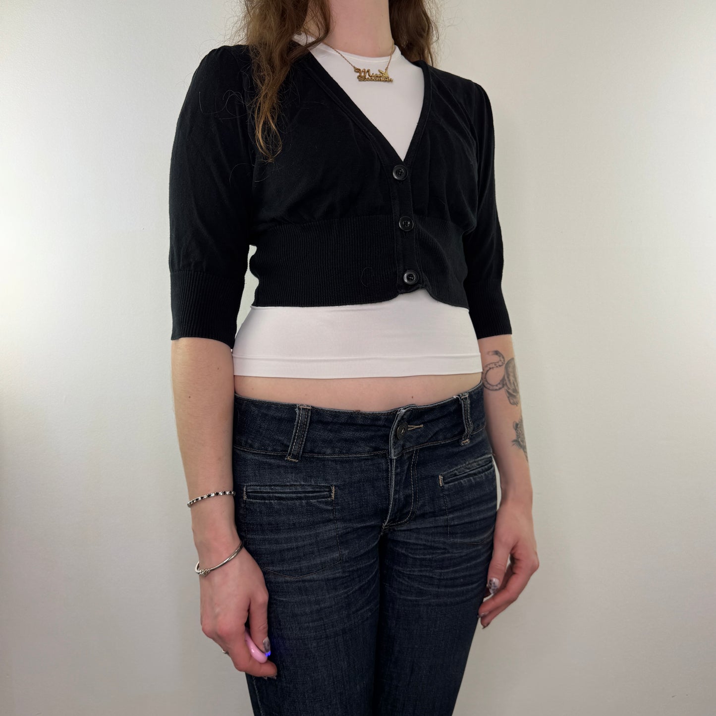 Y2K vintage cropped short sleeve cardigan